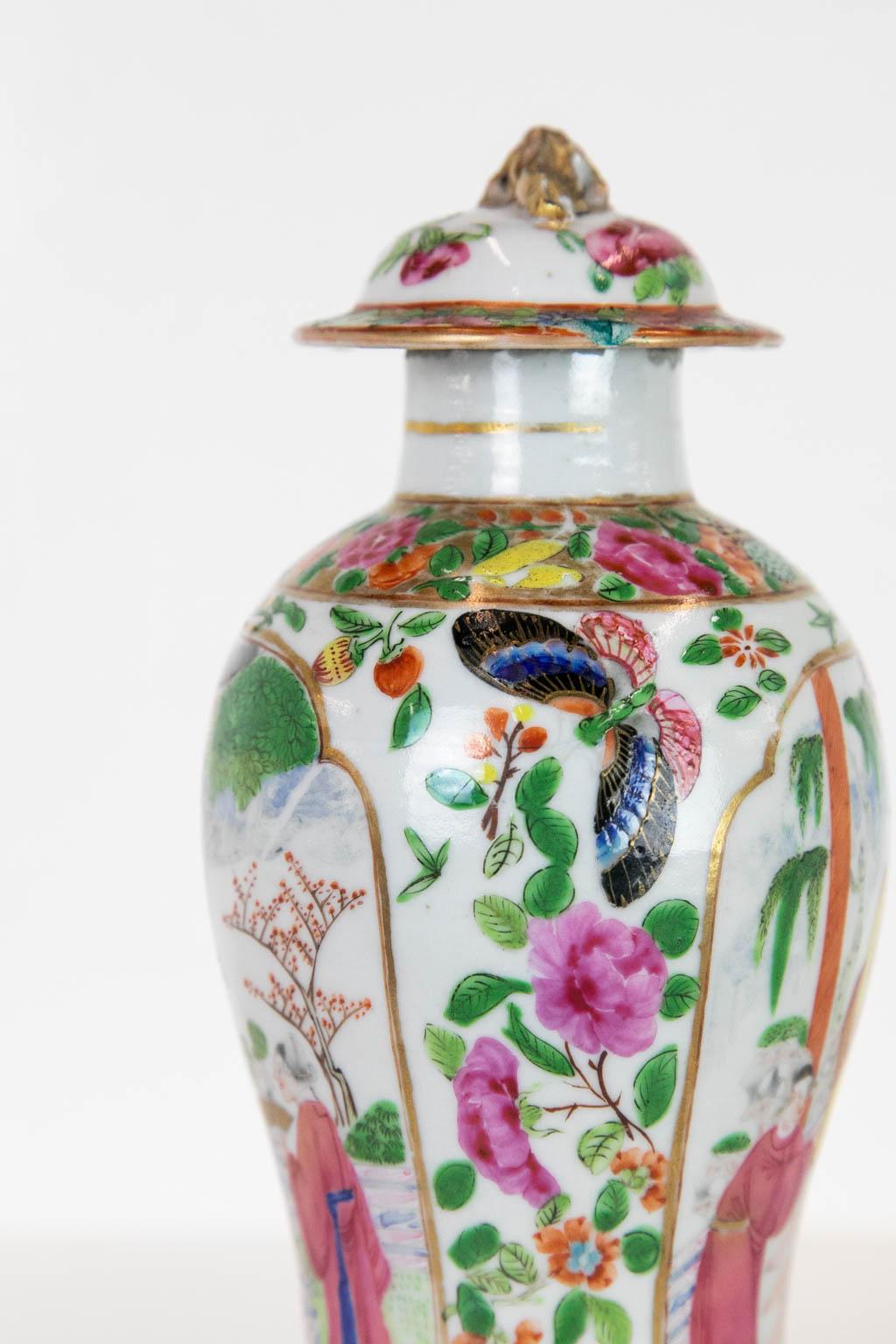 Rose Mandarin Vase For Sale 3
