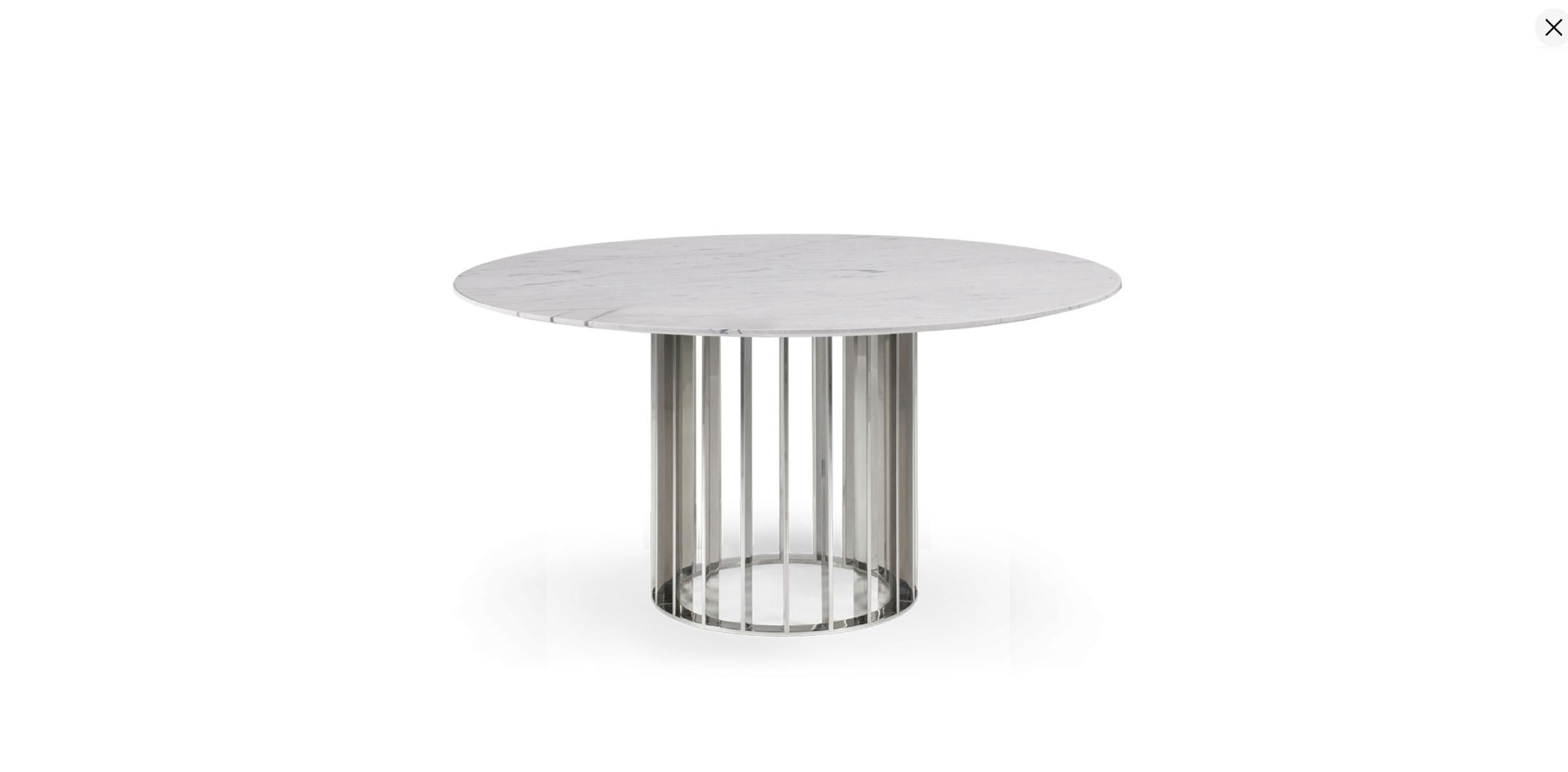 Rose Marble Stainless Steel Dining Table For Sale 5