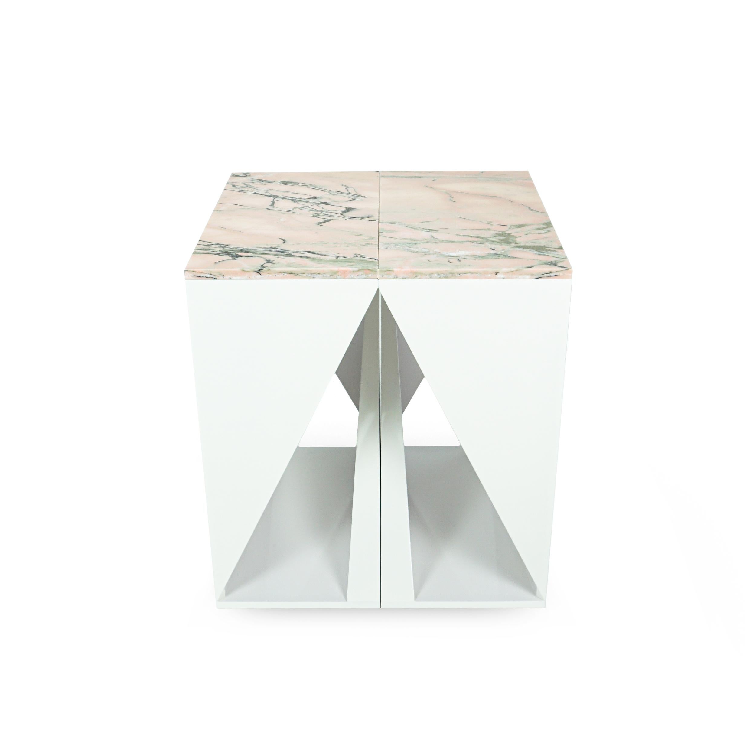 Rose Marble Top Console set For Sale 9