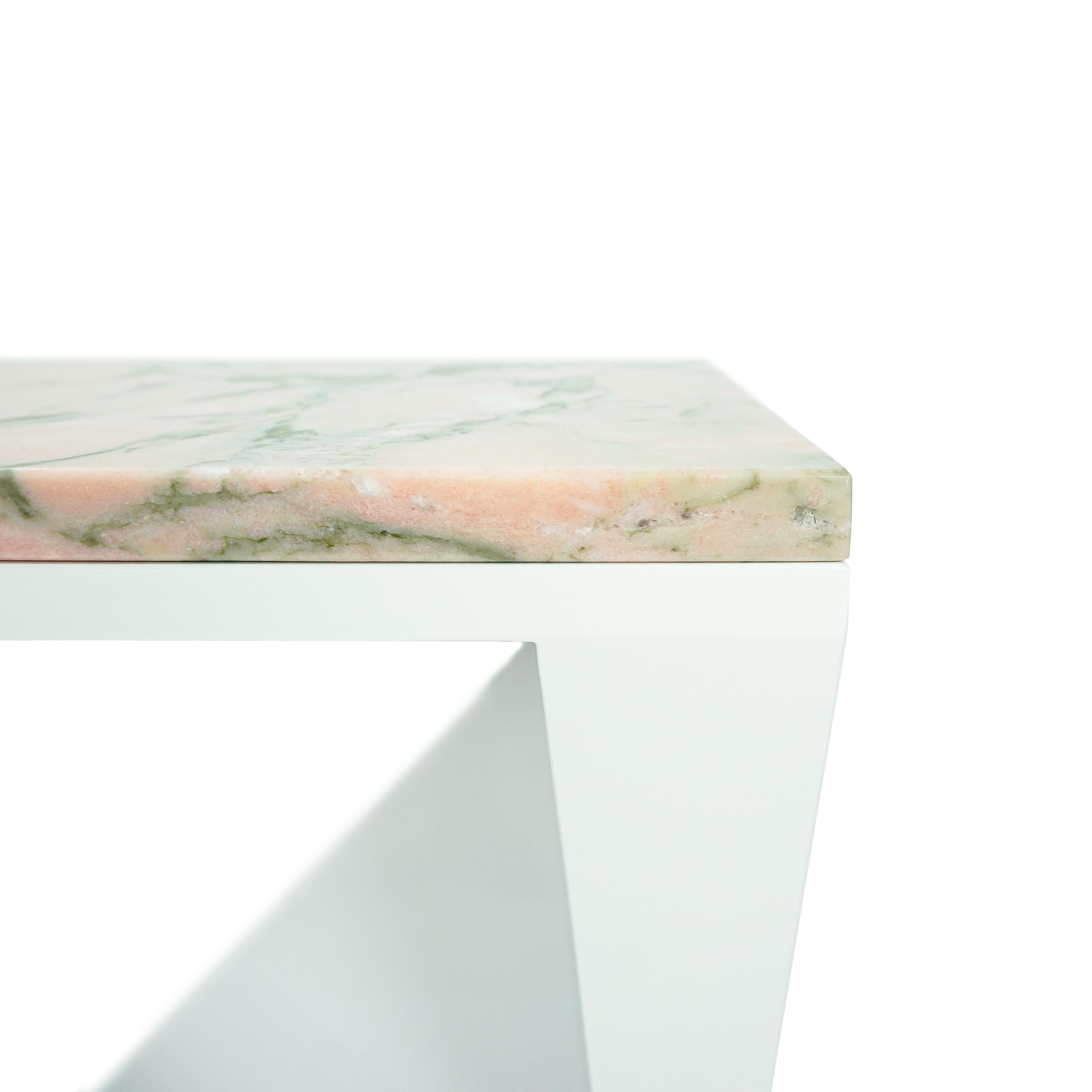 Rose Marble Top Console set For Sale 9