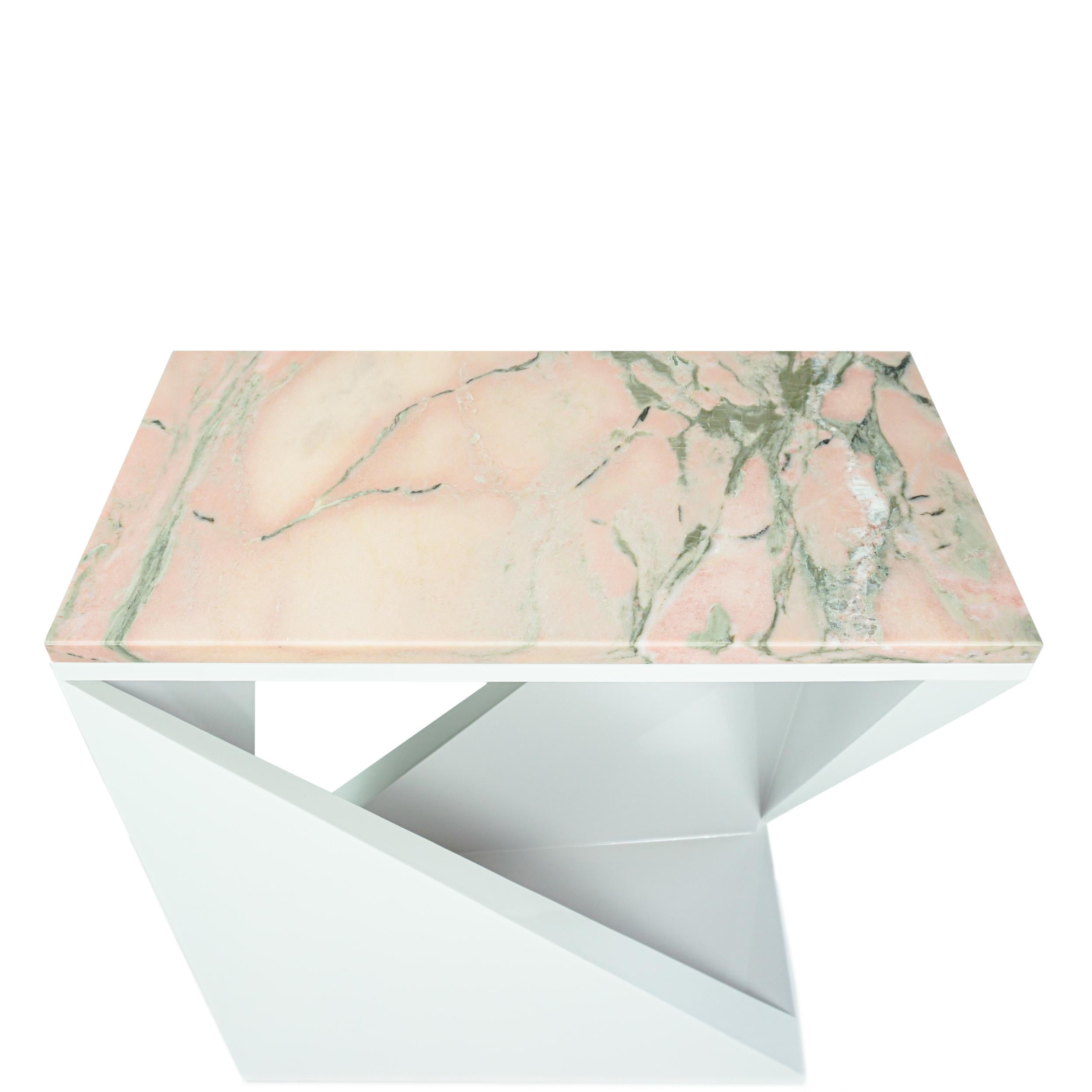 Rose Marble Top Console set For Sale 11