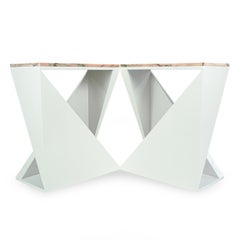Rose Marble Top Console set