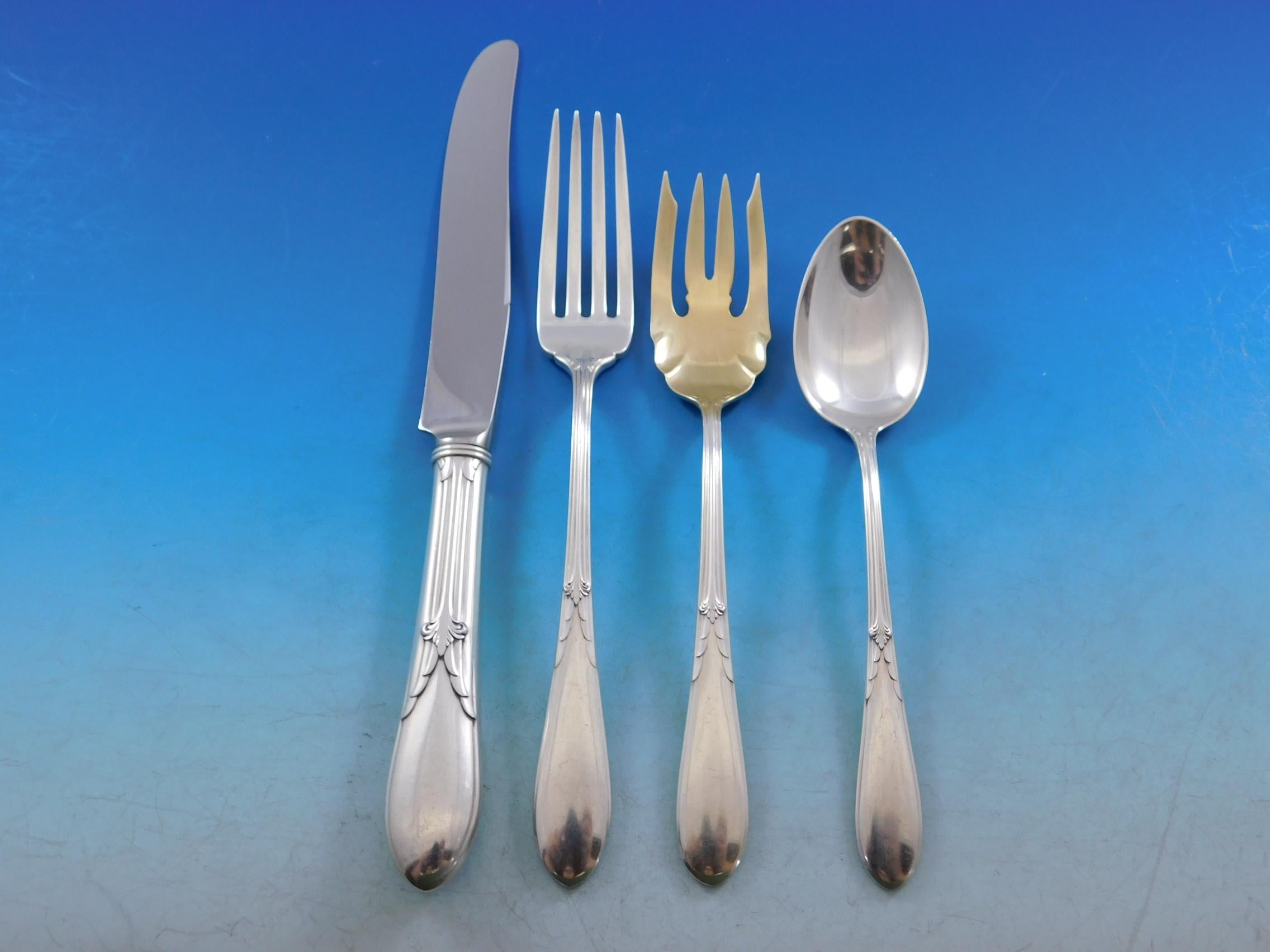 American Rose Marie by Gorham Sterling Silver Flatware Set for 12 Service 92 pieces For Sale