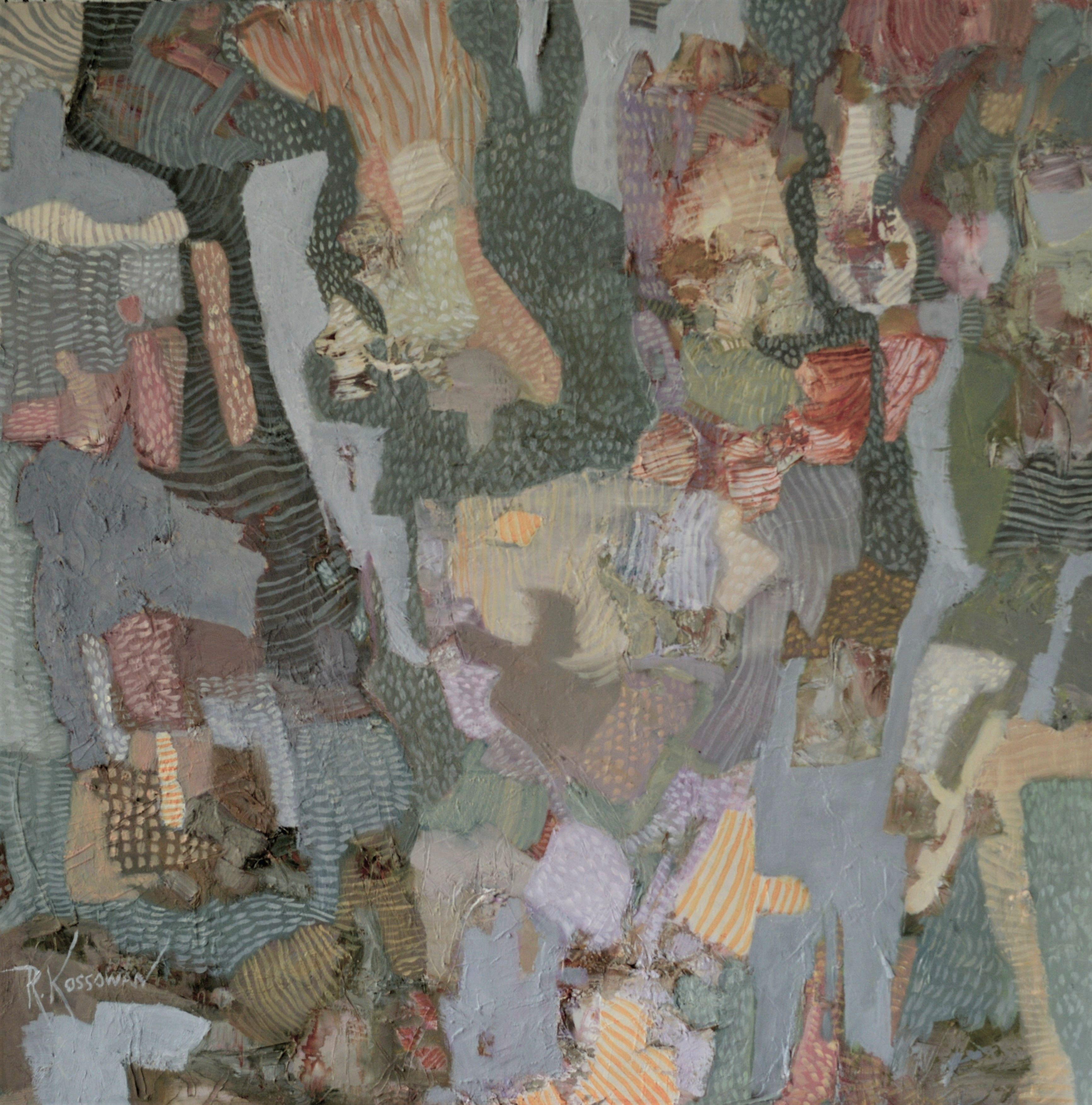 Abstract Painting di Rose Marie Kossowan - Hanna Bananna, Pittura, Olio su tela