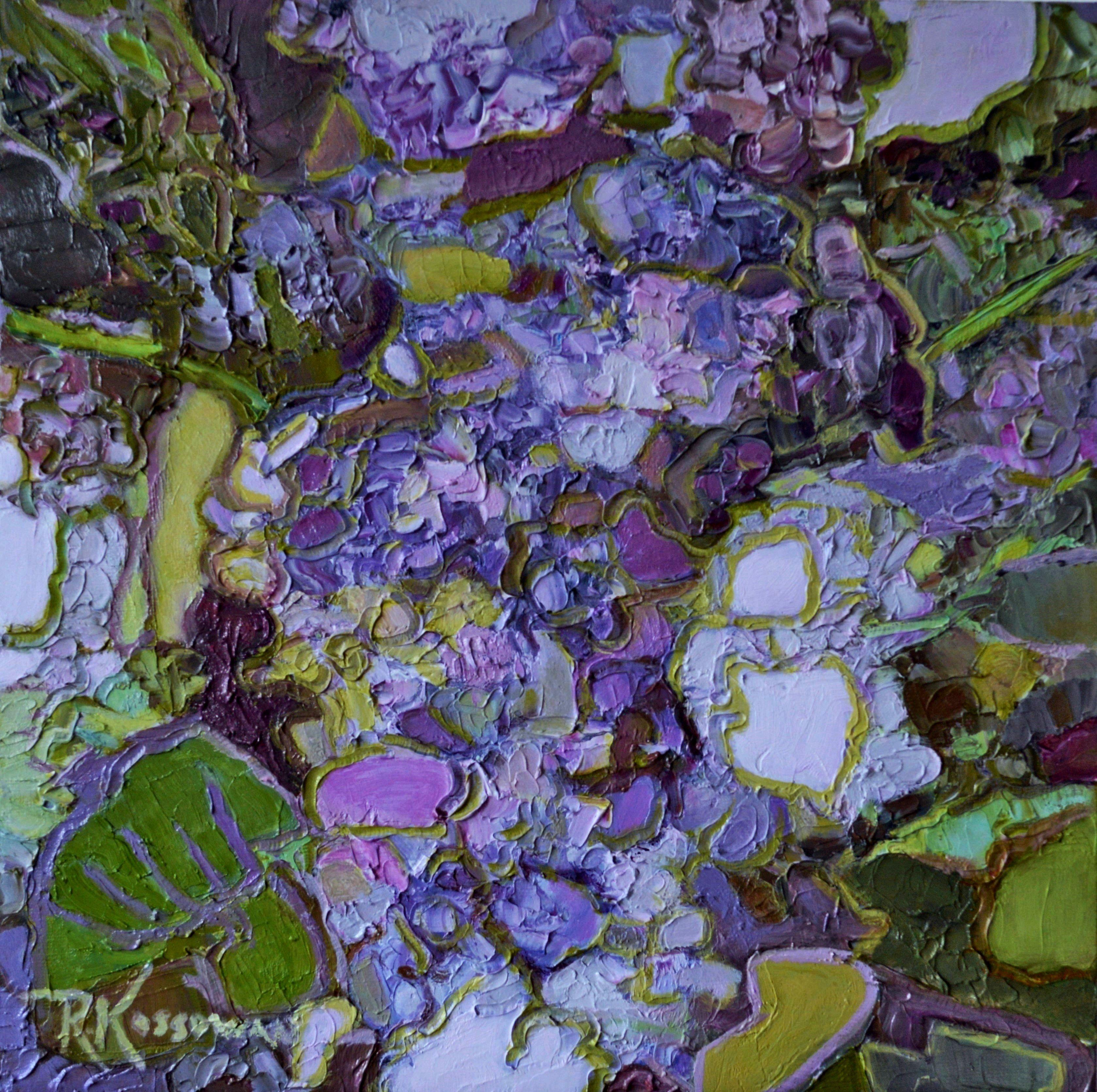 Peinture, huile sur toile, lilas - Painting de Rose Marie Kossowan
