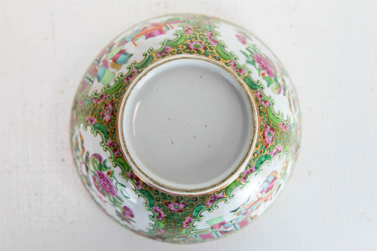 Rose Medallion Bowl For Sale 5