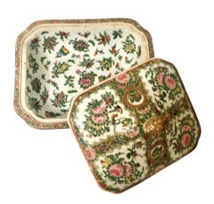 Rose Medallion Chinese Export Covered Dish