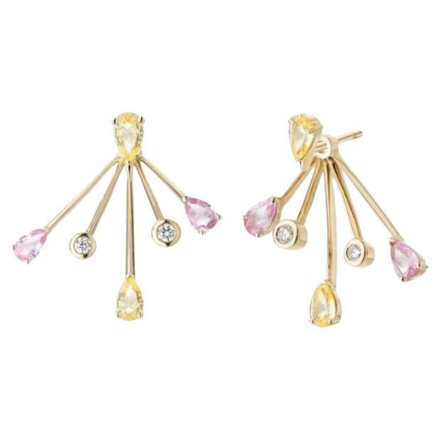 ROSE MORE TRAILBLAZER EAR JACKET & LEMON SPARK STUD–Sapphire, Diamond & 18K Gold