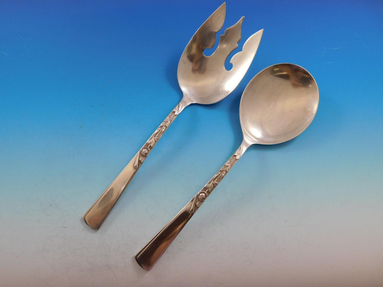 Juego de Cubiertos de Plata de Ley Motivo Rosa de Stieff para Ocho Servicio 45 Piezas en venta 4