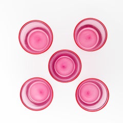 ROSE Murano Pink Glass Tumbler by Giberto Venezia, Hand-Blown