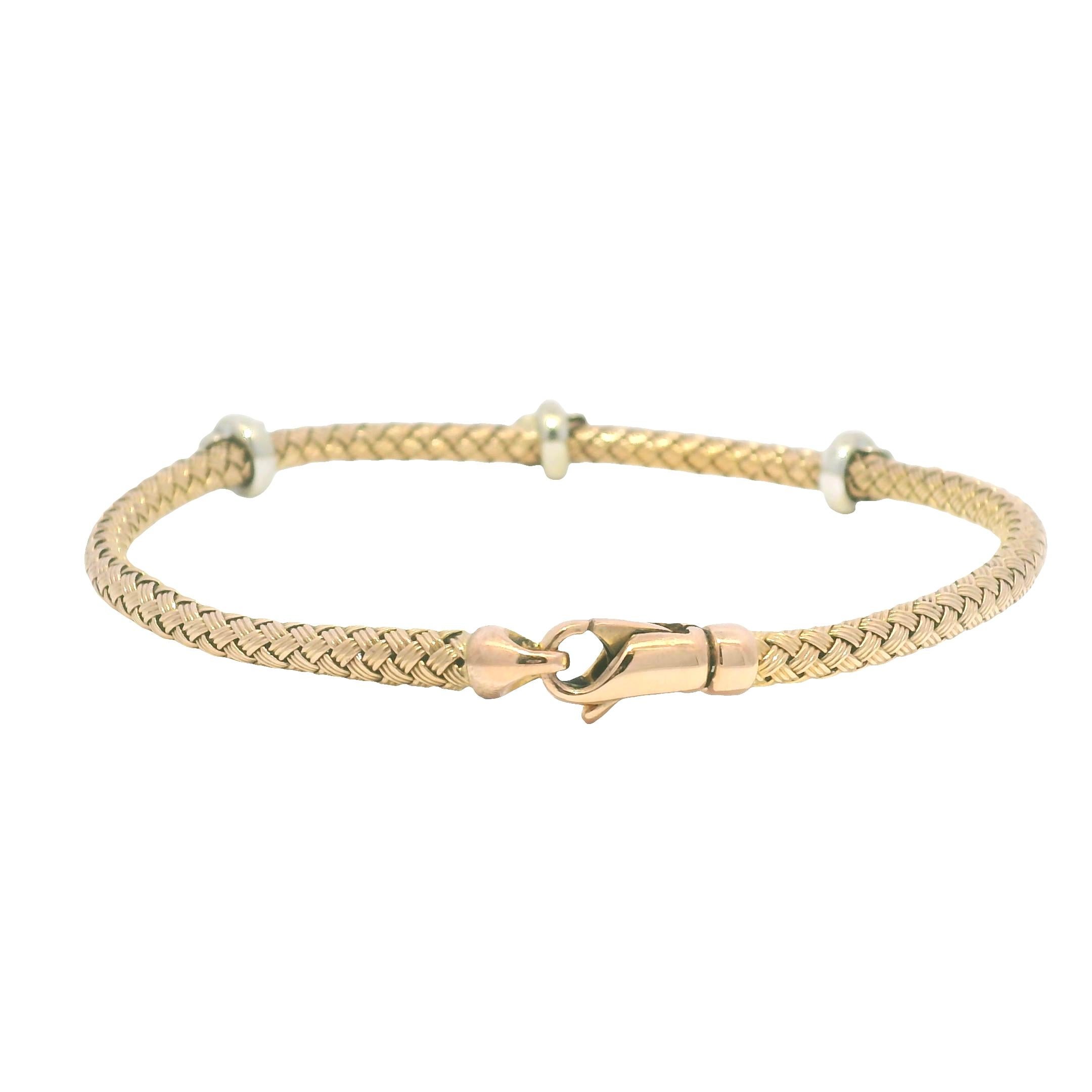 De las mujeres Pulsera Flexible Flor Rosa Diamante Natural 14 Quilates En Stock en venta