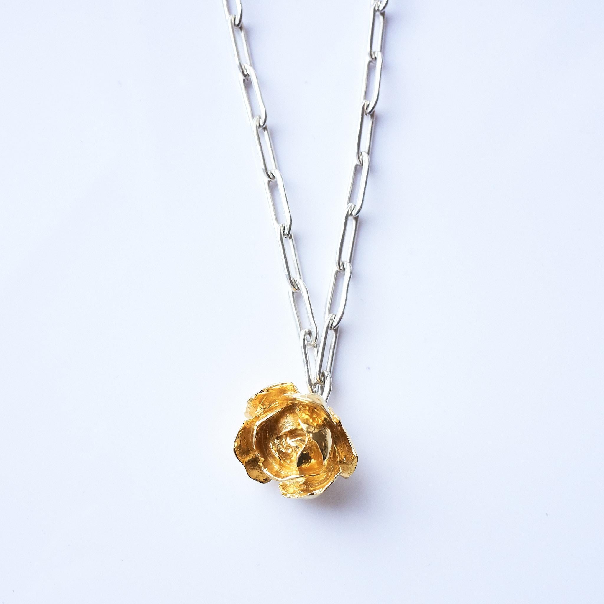 Collana Rose Fiore Catena d'argento J DAUPHIN in vendita 7