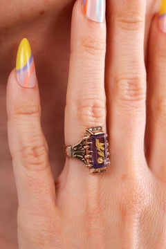 Rose of Sharon Amethyst Ring