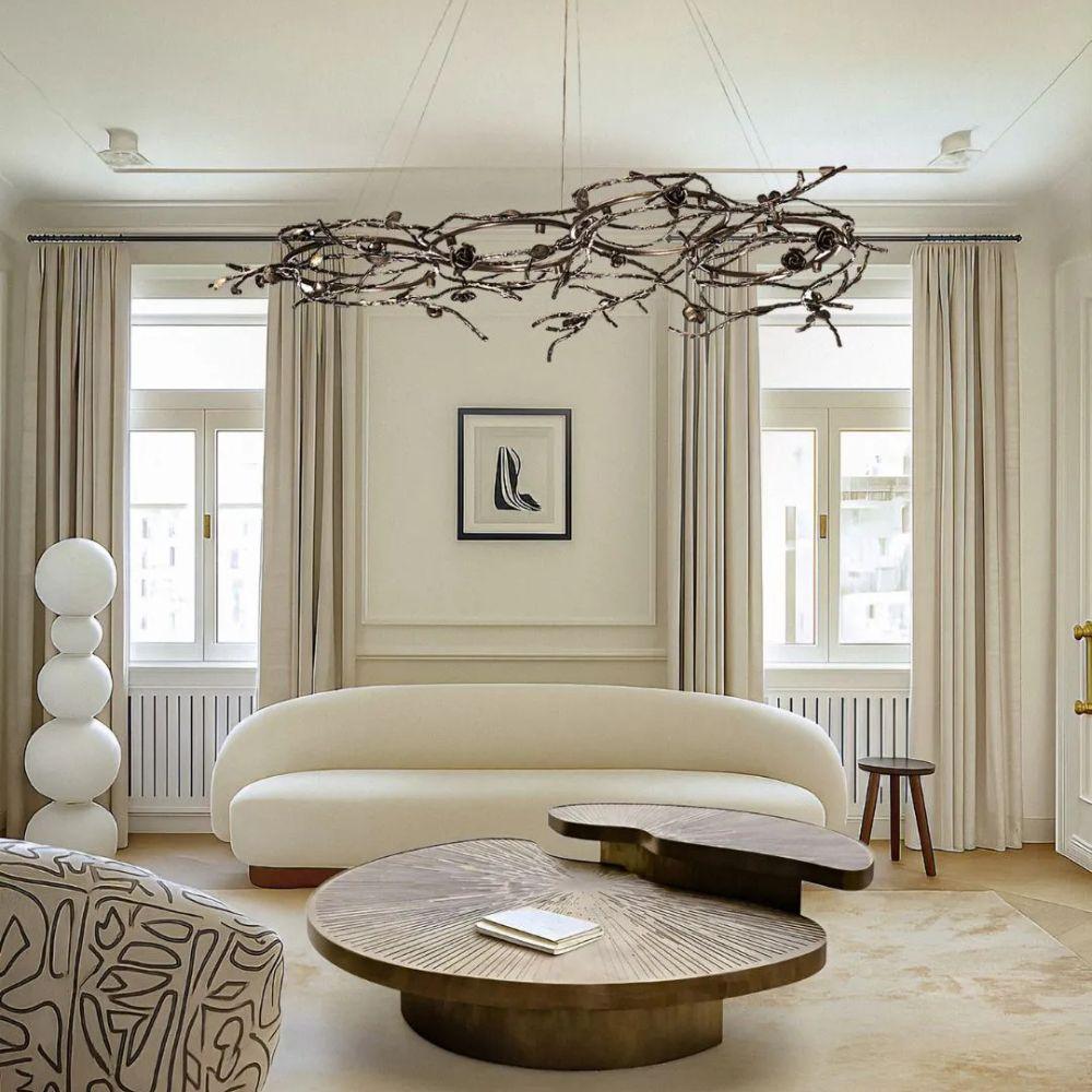 Lampadario ovale rosa in vendita 1