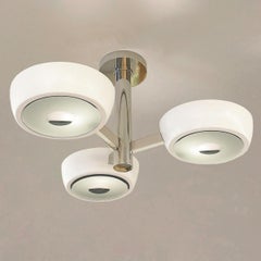 Rose Piccolo Ceiling Light by Gaspare Asaro- Green Glass and Polished Nickel