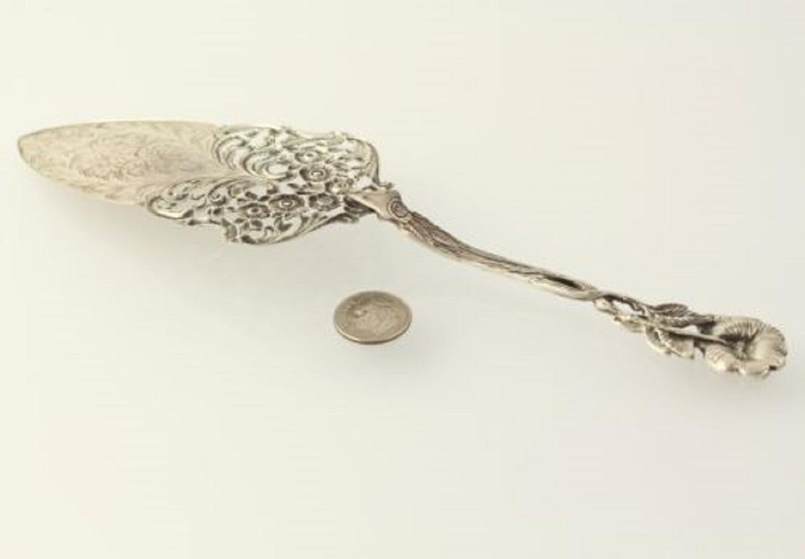 Rose Pierced Pie Server, Sterling Silver Germany Collectible Floral Dining 1