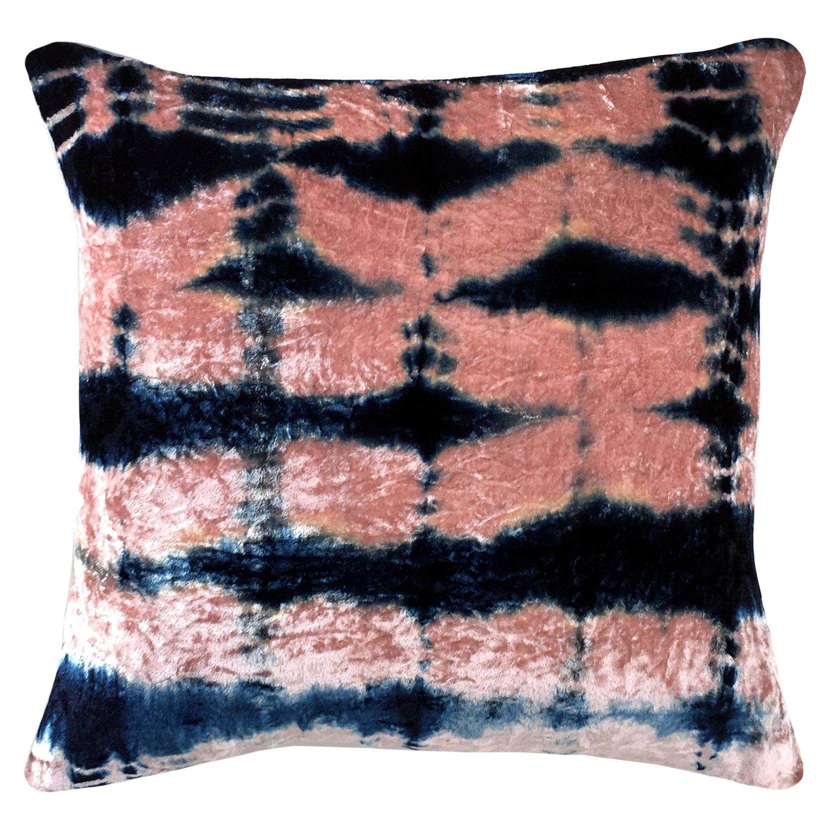 1960s Hydrangea Needlepoint Pillow with Velvet Backing at 1stDibs