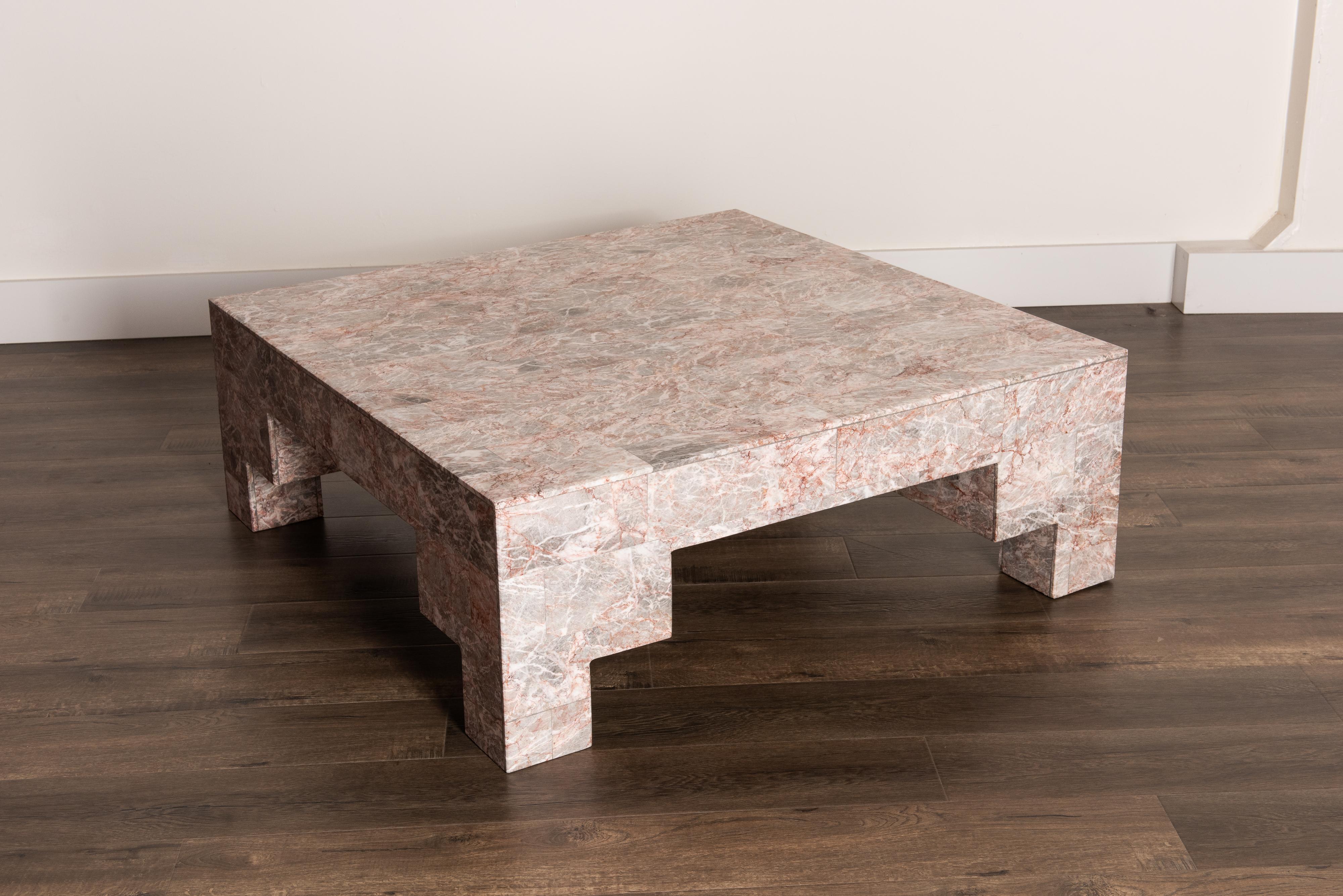 pink marble coffee table