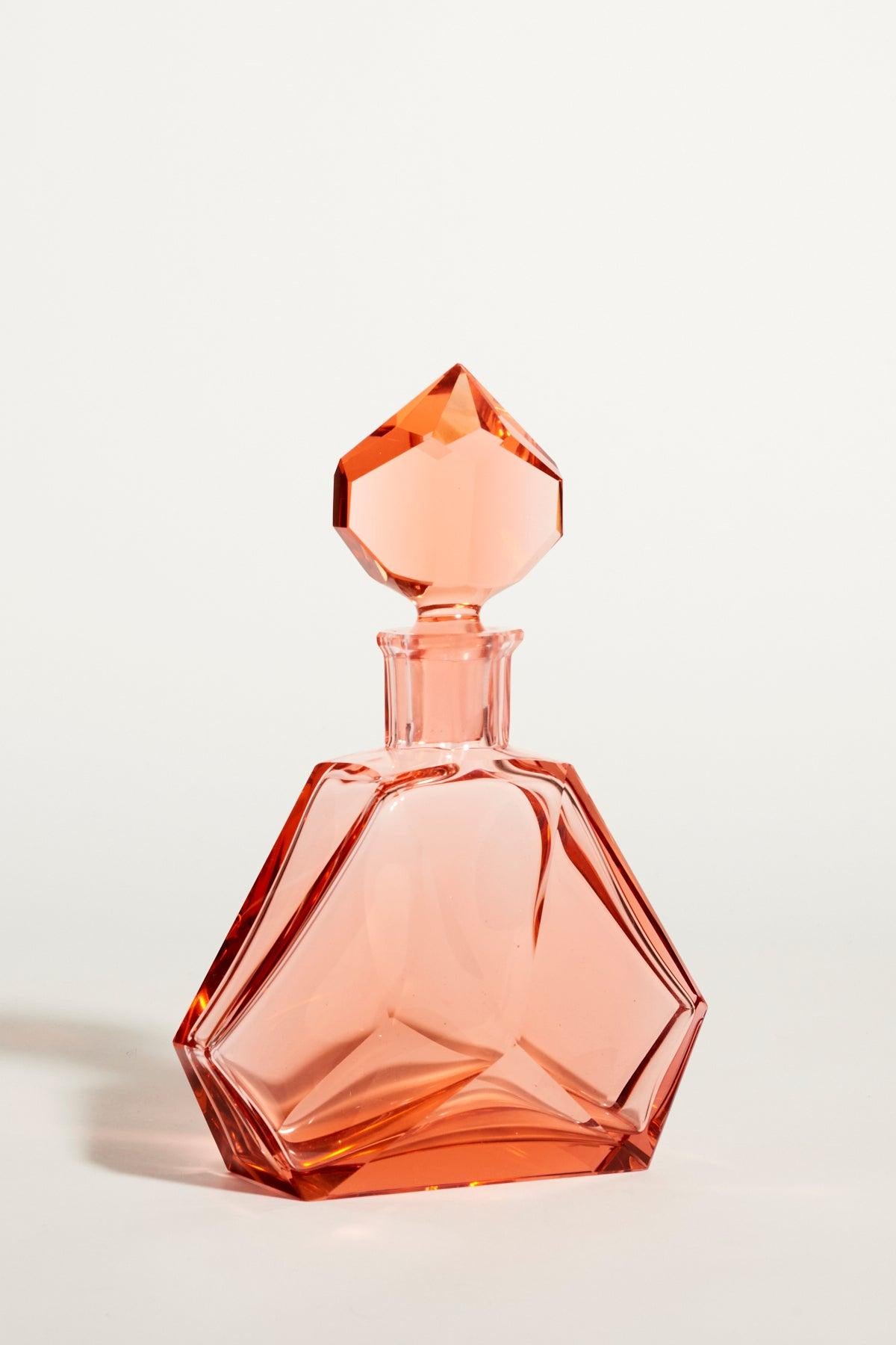 pink decanter set