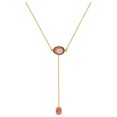 Colgante T Turmalina Rosa Diamante Esmalte