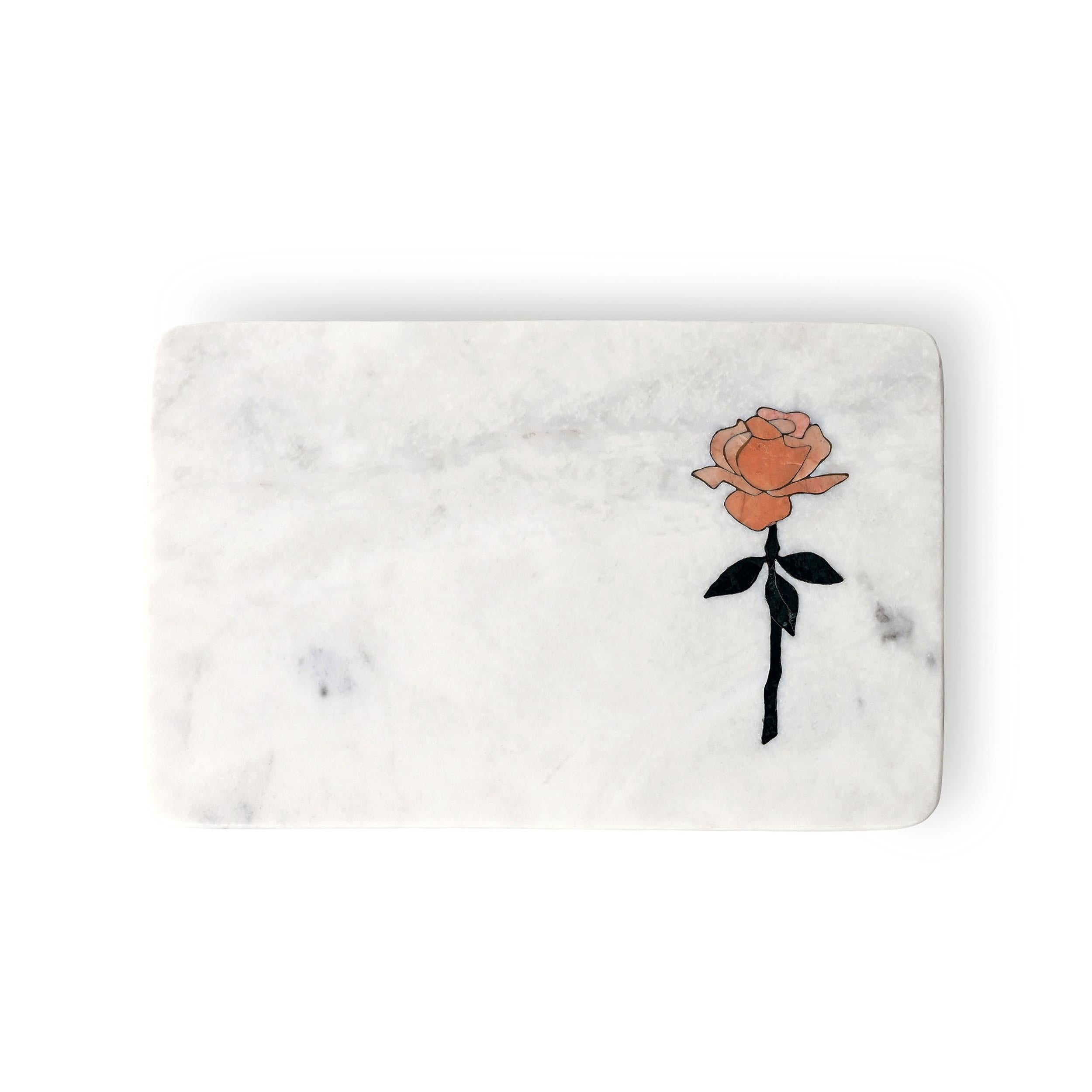 Rose platter by Studio Lel
Dimensions: D135.6 x W22.8 x H2.5 cm
Materials: Marble

These are handmade from semiprecious stone and marble in a small artisanal workshop. Please note that variations and slight imperfections are part of its design