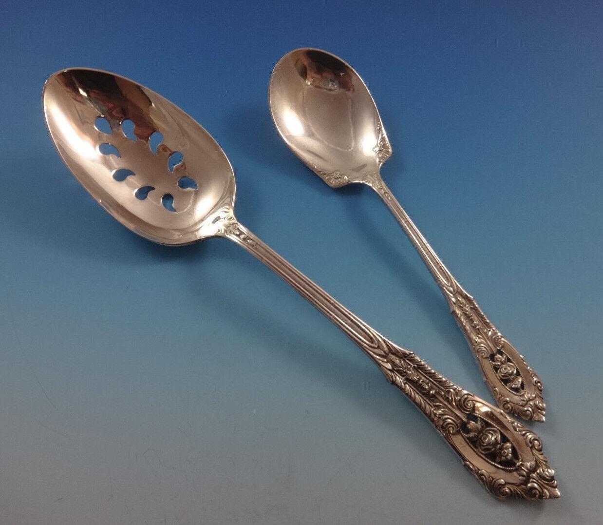 Rose Point by Wallace Sterling Silber Besteck Set für 12 Service 65 Pieces im Angebot 2