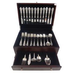 Rose Point by Wallace Sterling Silver Flatware Set For 12 Service 65 Pieces