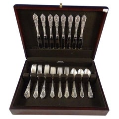 Rose Point by Wallace Sterling Silver Flatware Set For 8 Service 32 Pieces