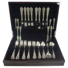 Rose Point by Wallace Sterling Silver Flatware Set For 8 Service 48 Pieces