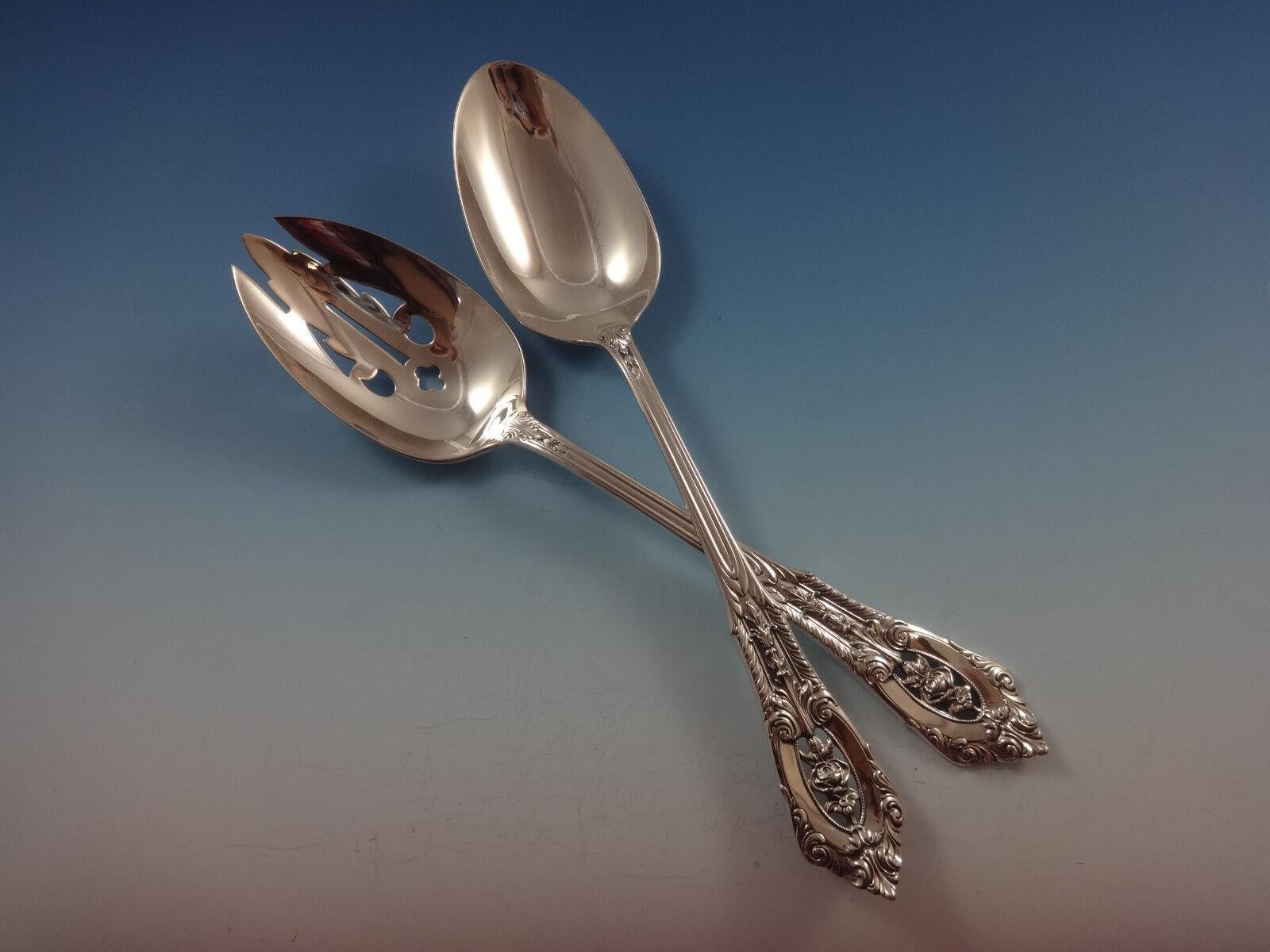 Rose Point by Wallace Set di posate in argento per 8 persone 57 pezzi in vendita 1