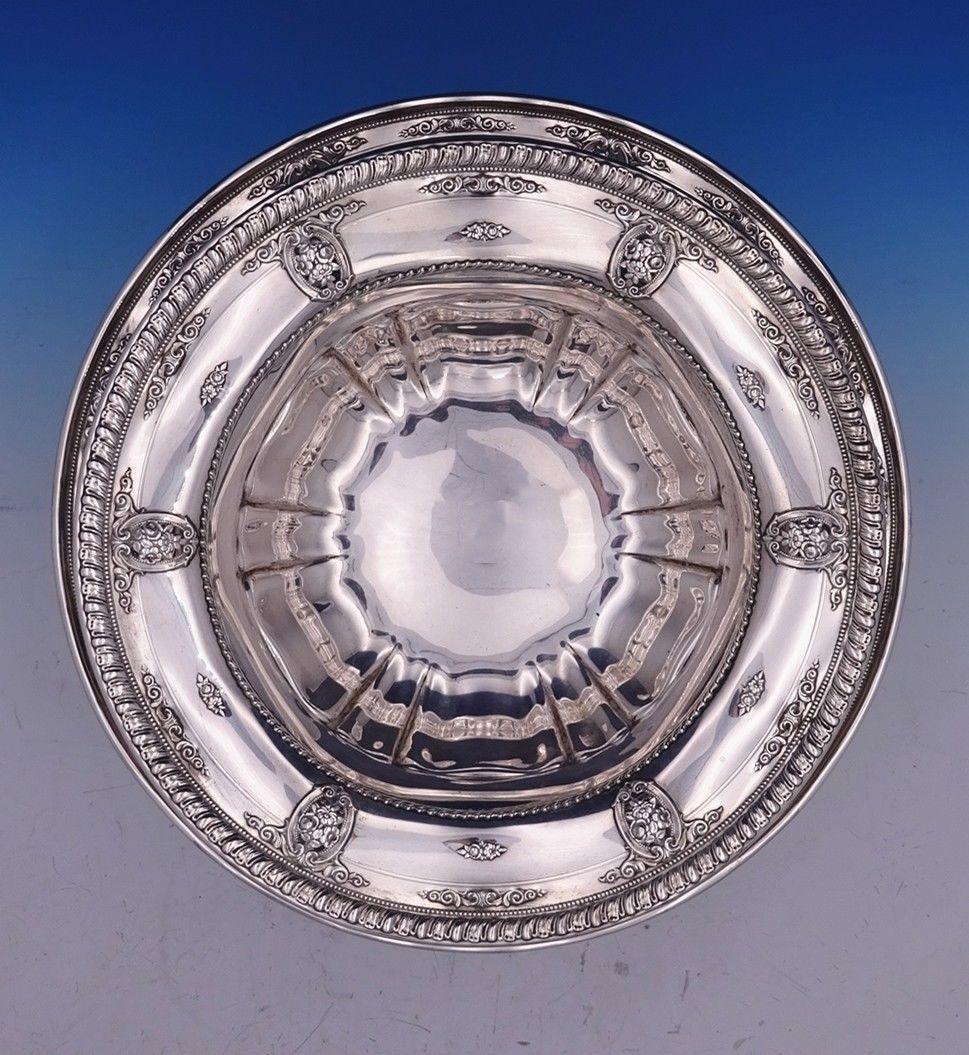 American Rose Point by Wallace Sterling Silver Serving Bowl with Underplate