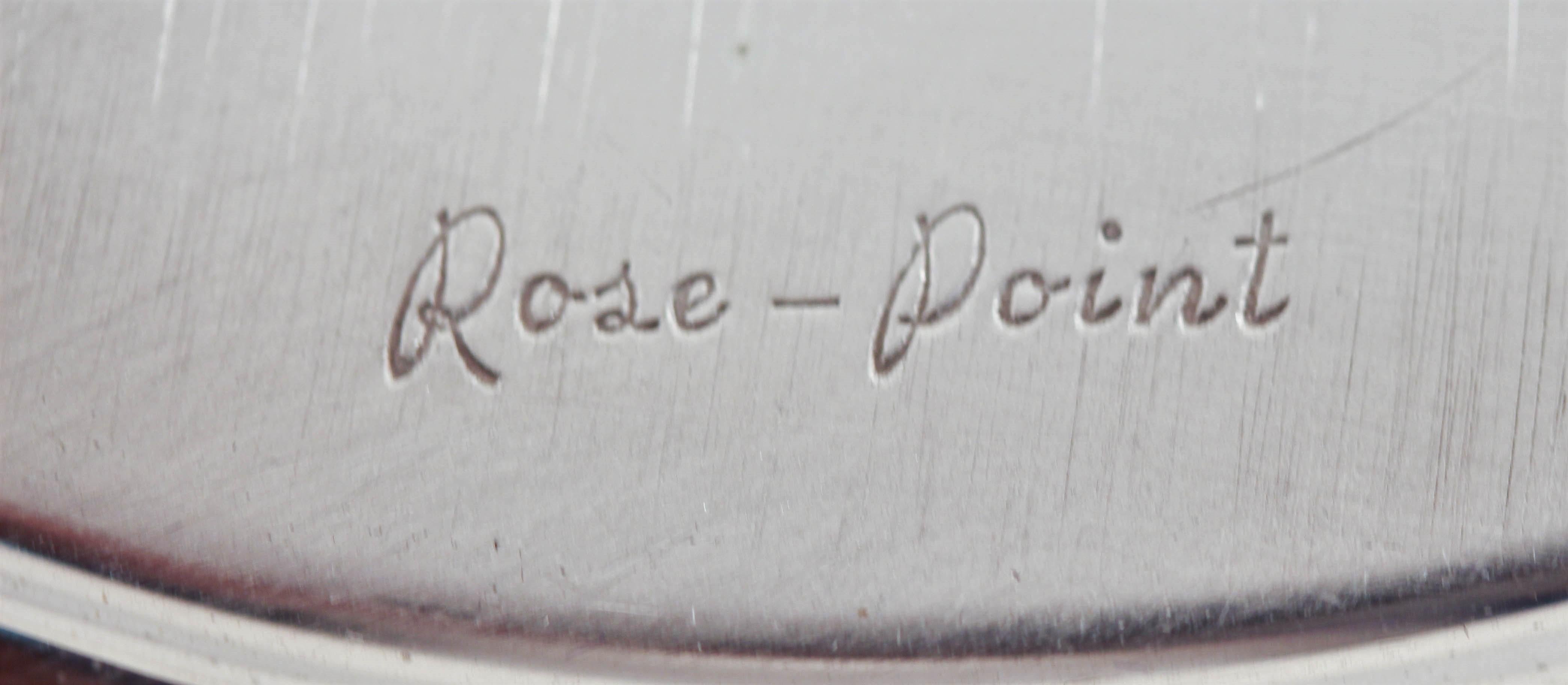 Mid-20th Century Rose Point Sterling Plate