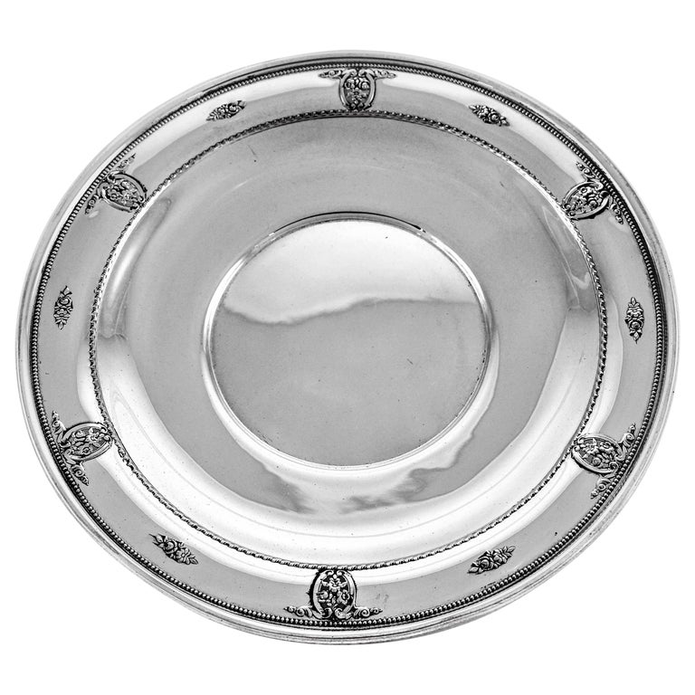 Rose Point Sterling Plate For Sale