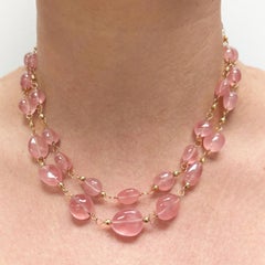 Rose Quartz 100 carats Double Strand Paradizia Necklace