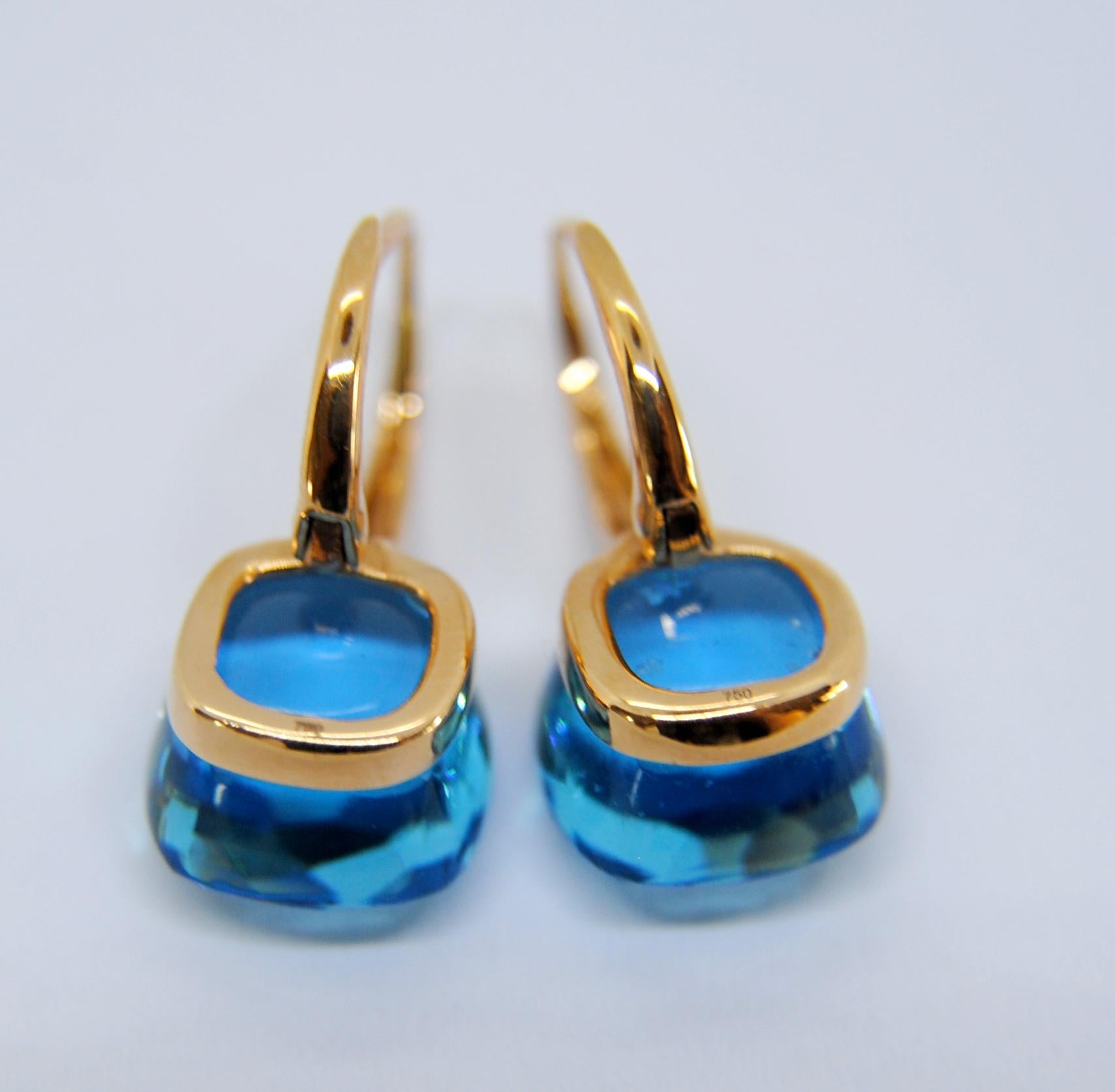 READY TO SHIP
*Shipment of this piece is not affected by COVID-19. 
Orders welcome!*
STONES
◘ 22x 22 mm or .75x.75 inches 
◘ 4carats multifaceted topaz 
◘ Fair trade, Topaz Blue London 

MATERIAL
◘ Weight 5,9gr
◘ Made from 100% recycled gold
◘ Soft