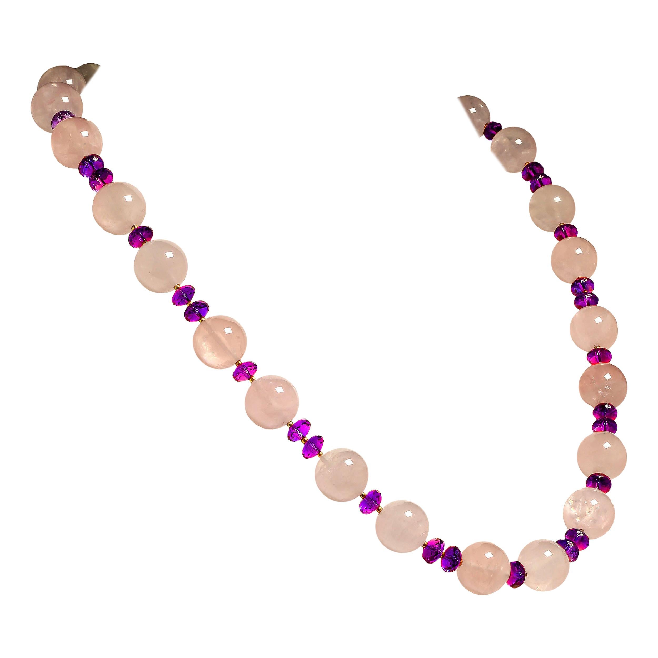 Marina J Amethyst, Rose Quartz and Pearl Long Sautoir with Tassle For