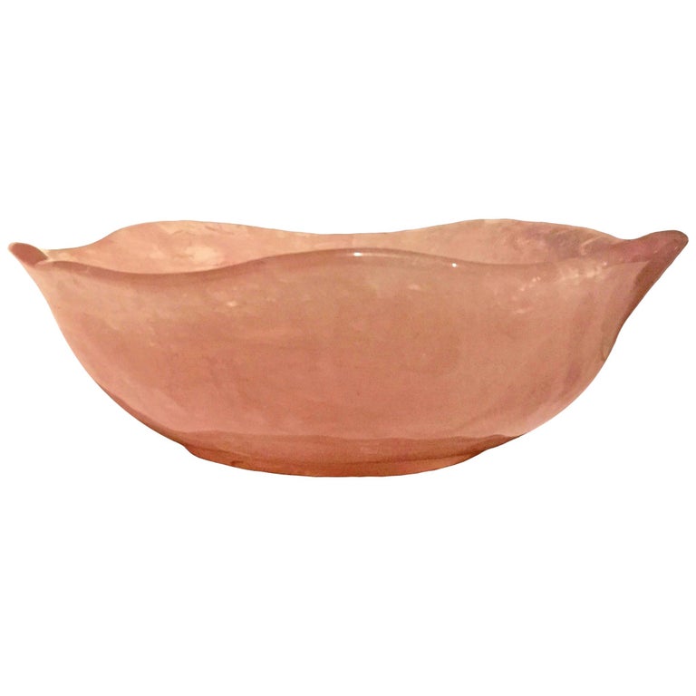 Rose Quartz Bowl, Large, All Natural at 1stDibs