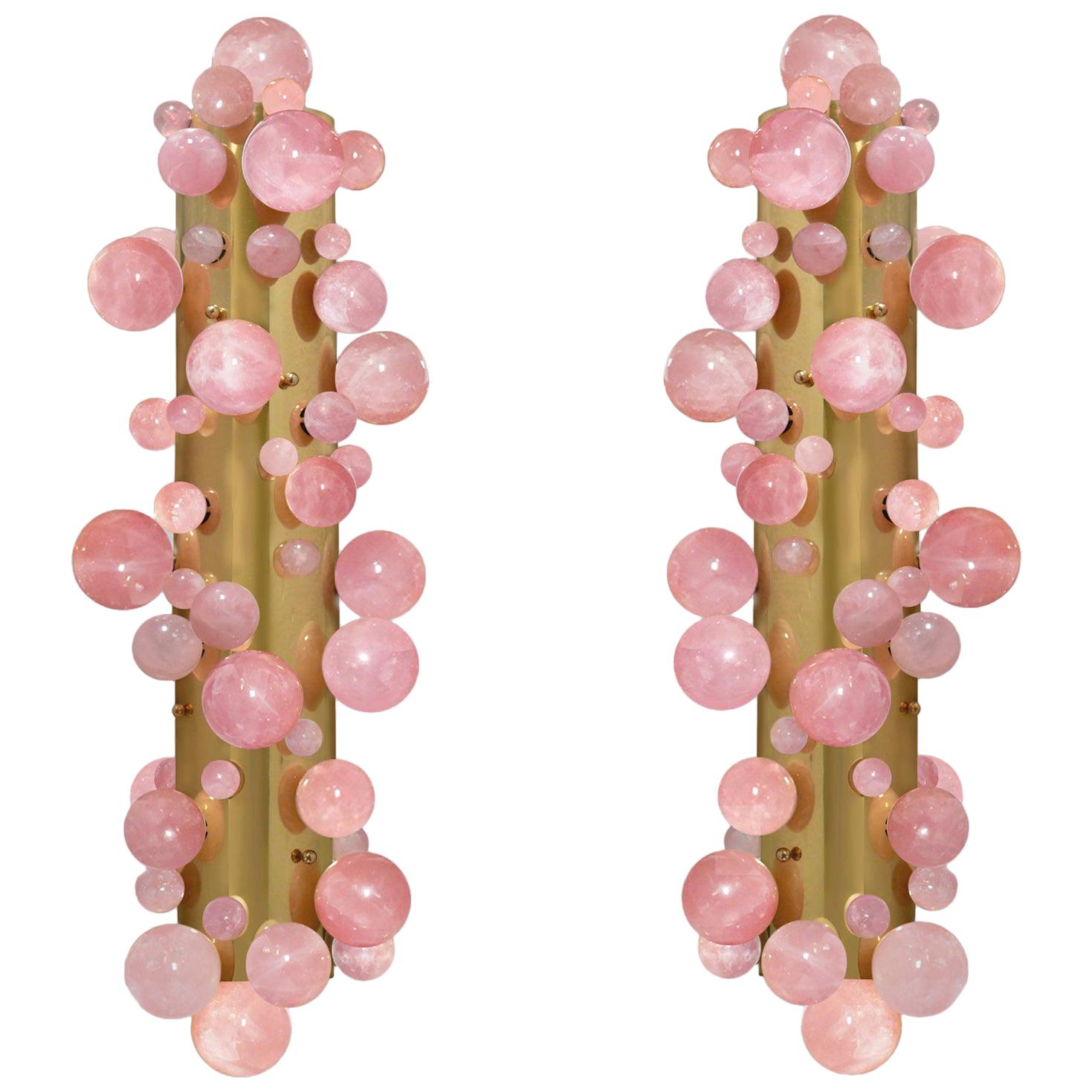 Rose Quartz Bubble Sconces by Phoenix