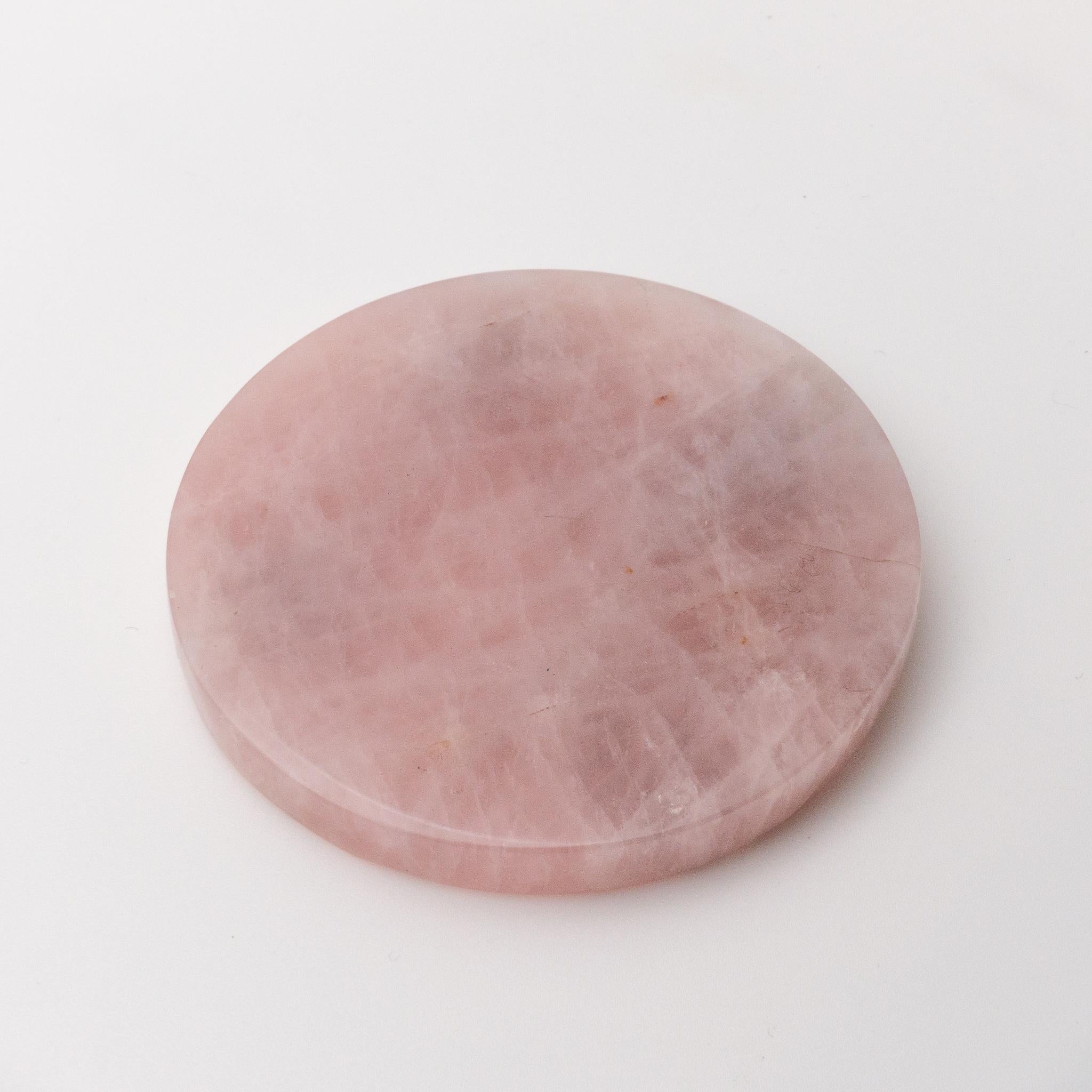 Rose Quartz Coasters, Set of 4 In Excellent Condition In New York, NY