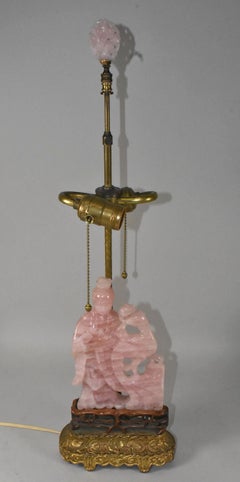 Rose Quartz Geisha Girl Lamp