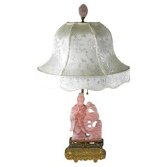 Rose Quartz Geisha Girl Lamp