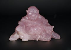 Rose Quartz Gemstone Happy Buddha