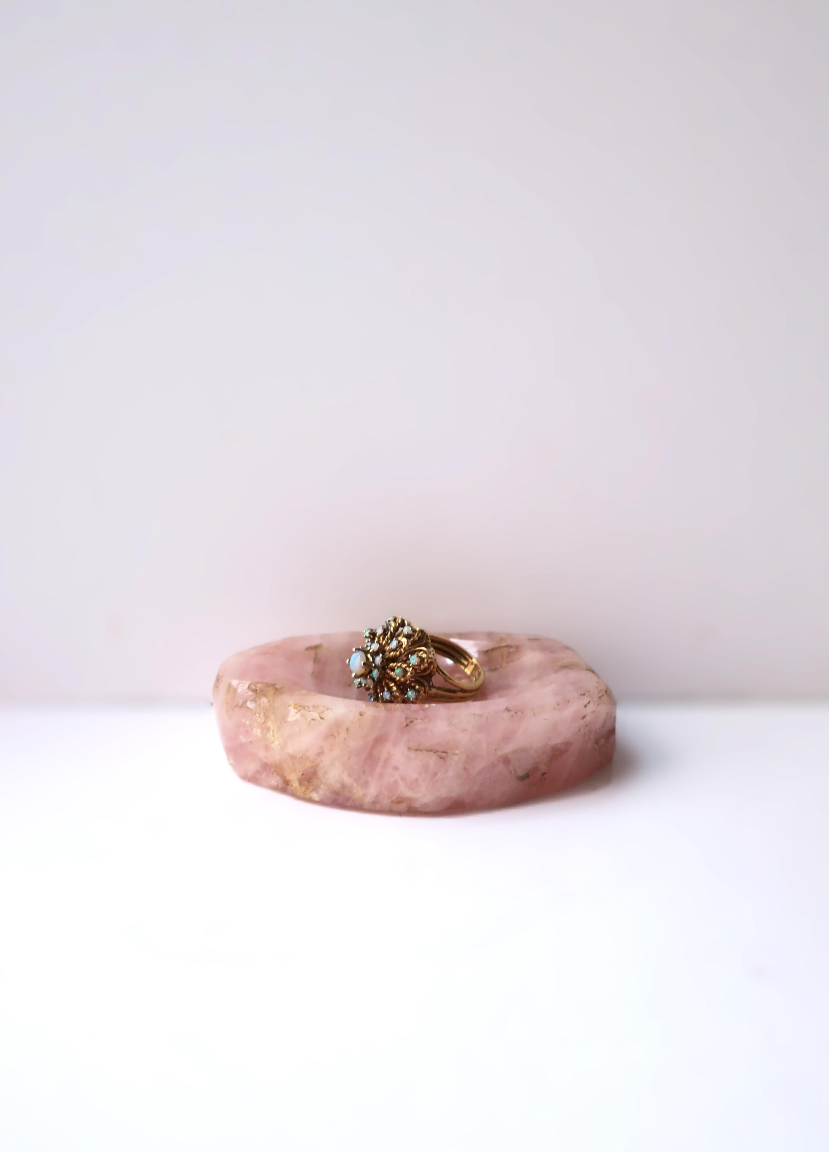 Rose Quartz Jewelry Dish For Sale 3