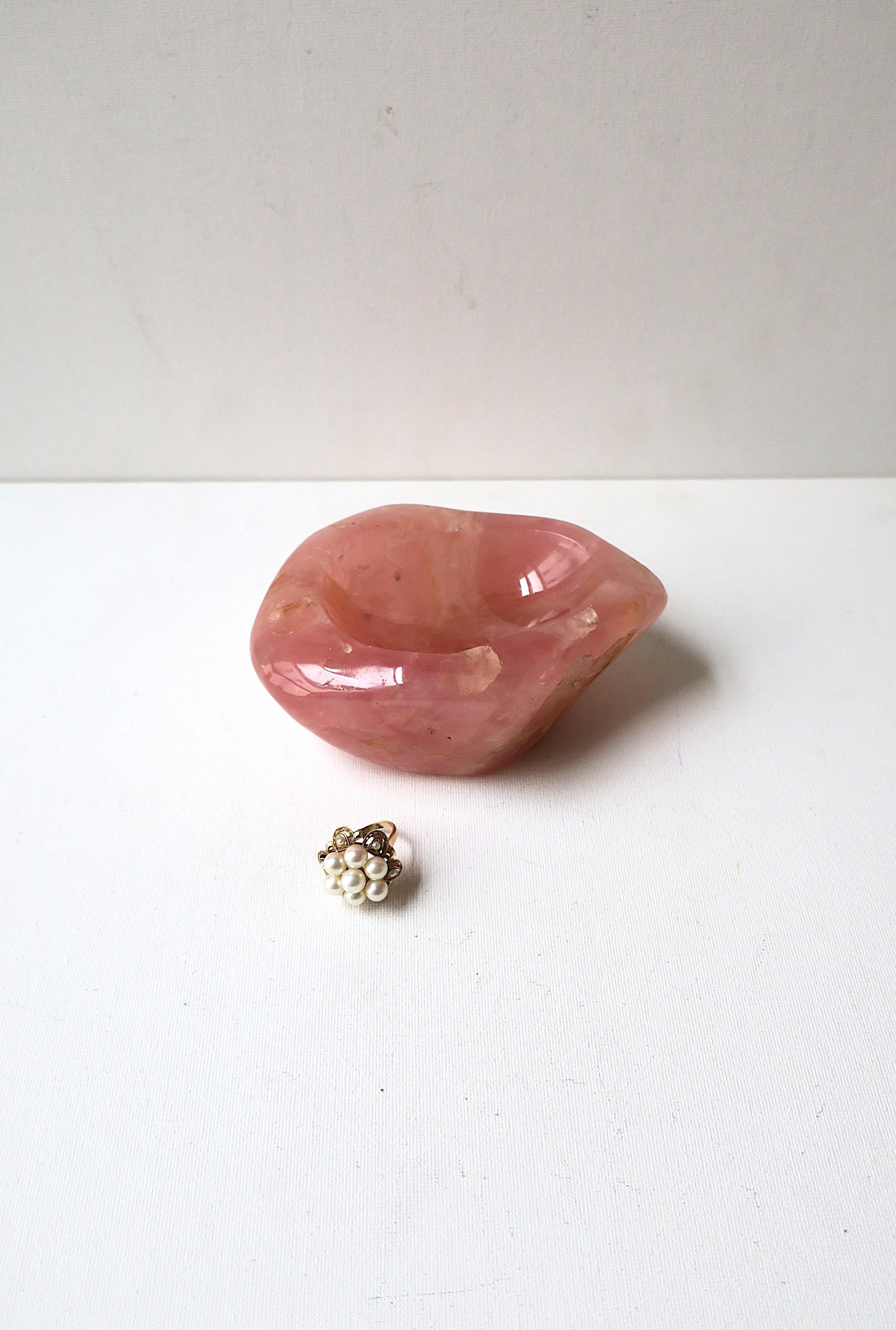 Rose Quartz Jewelry Dish For Sale 2