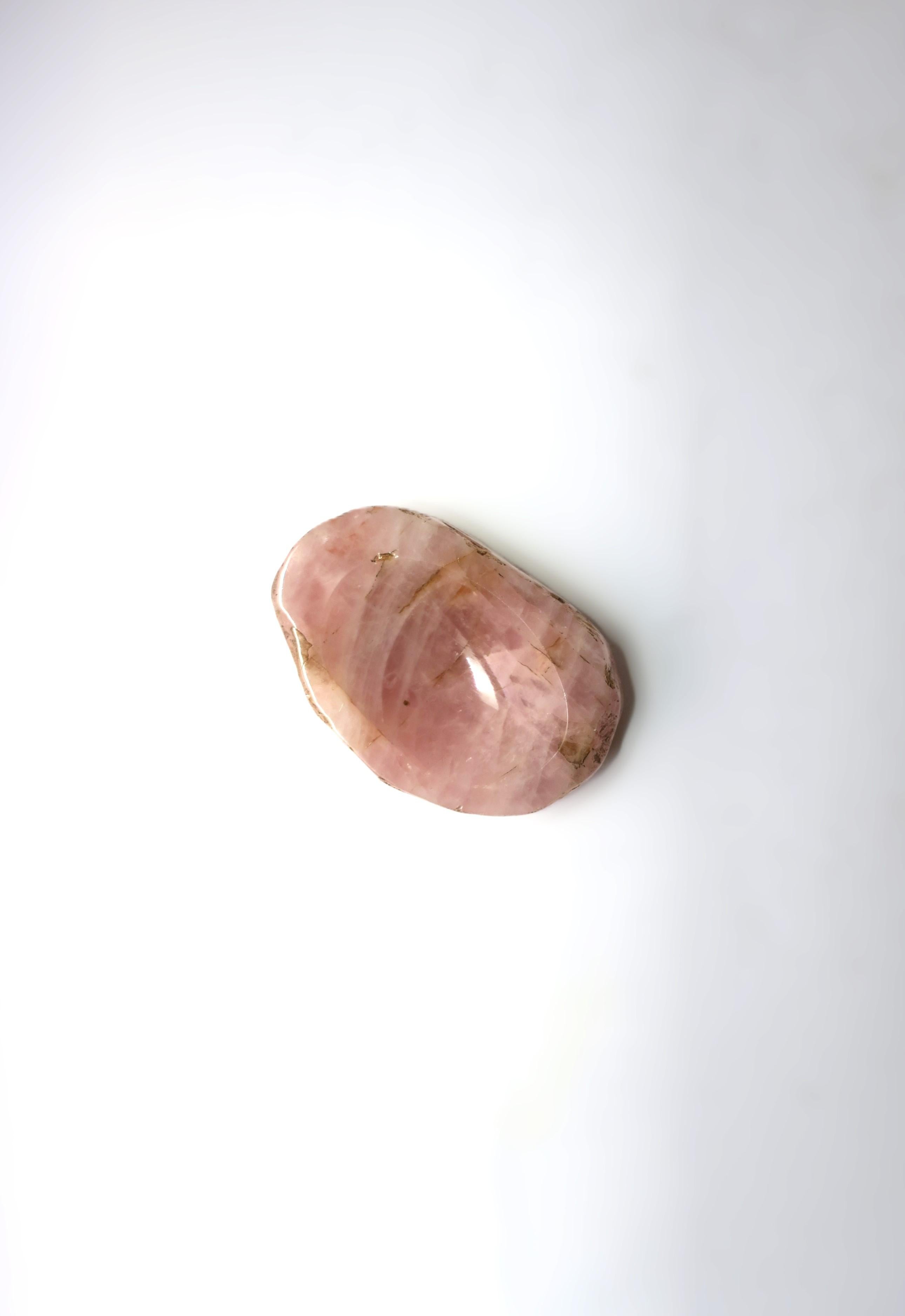 Rose Quartz Jewelry Dish For Sale 1