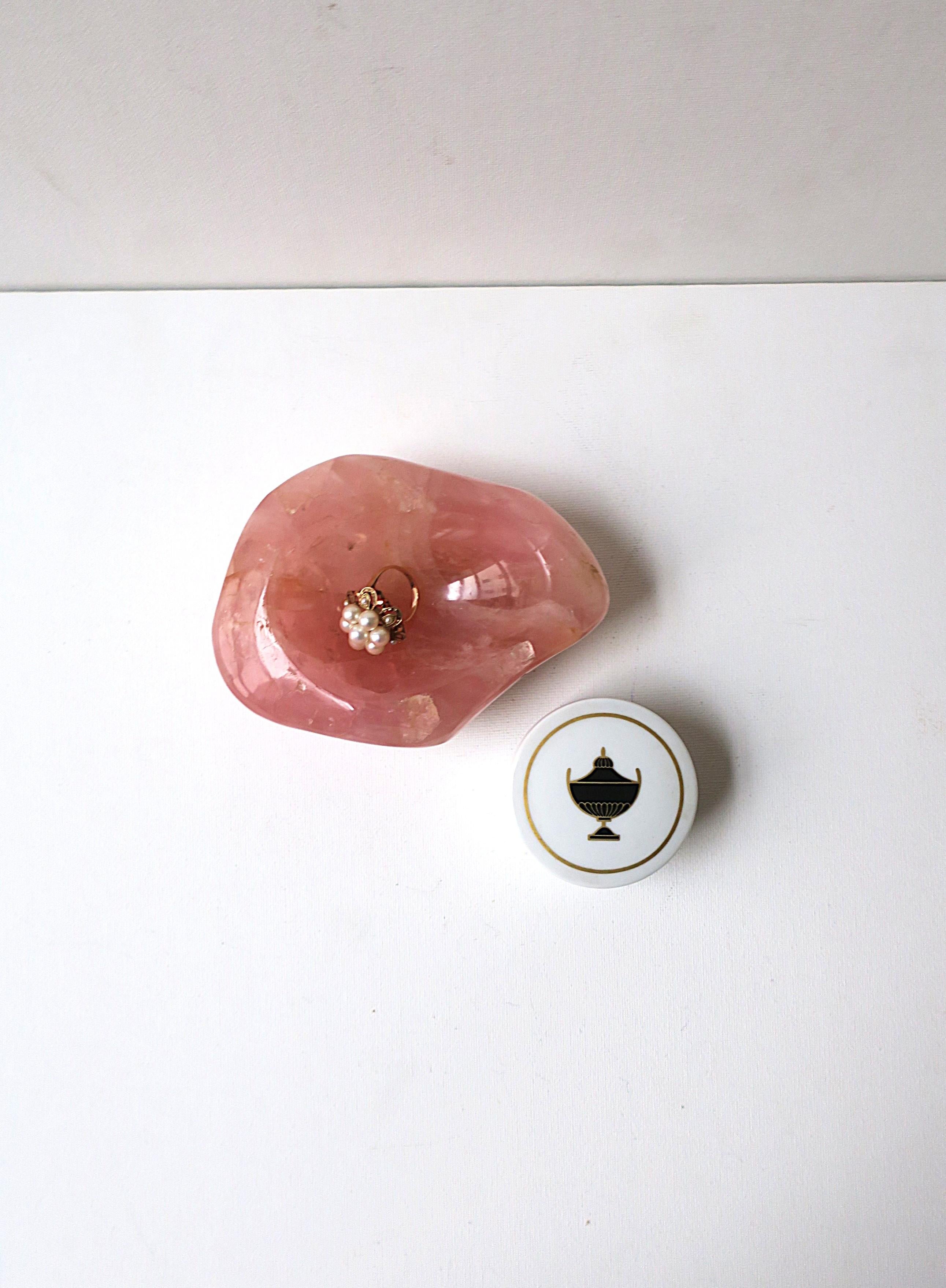 Rose Quartz Jewelry Dish For Sale 3