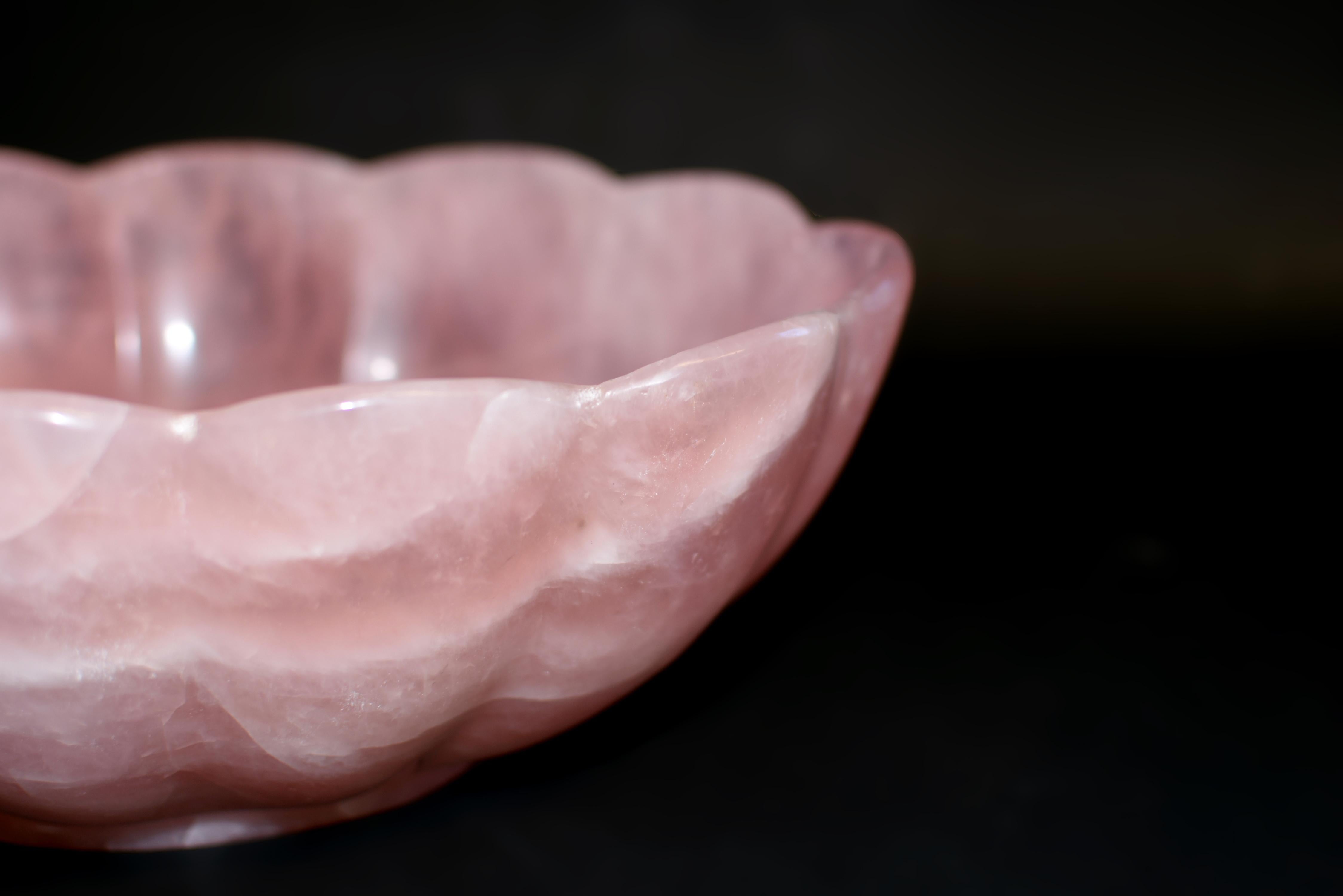 Rose Quartz Lotus Bowl 11