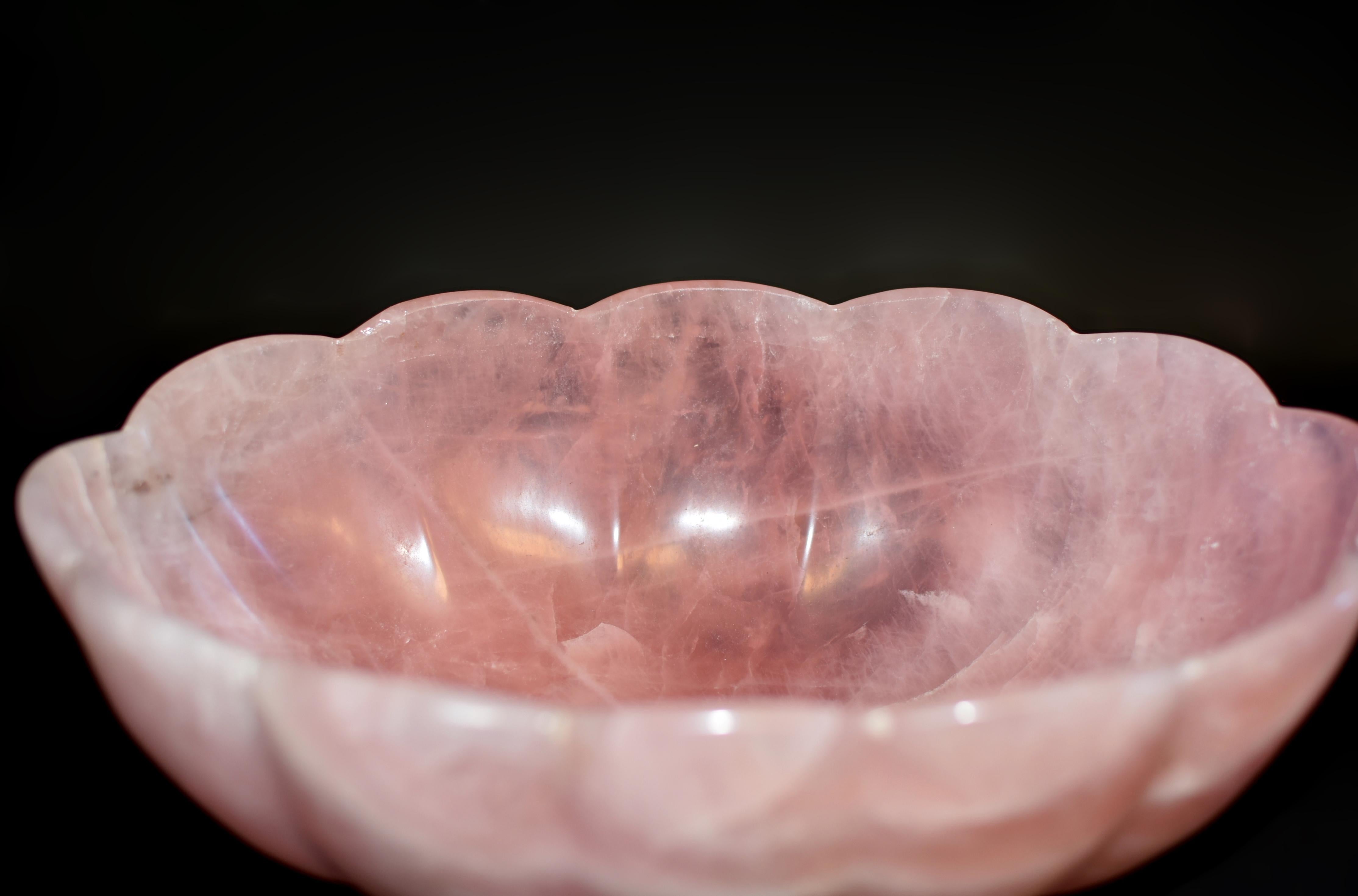Rose Quartz Lotus Bowl 11