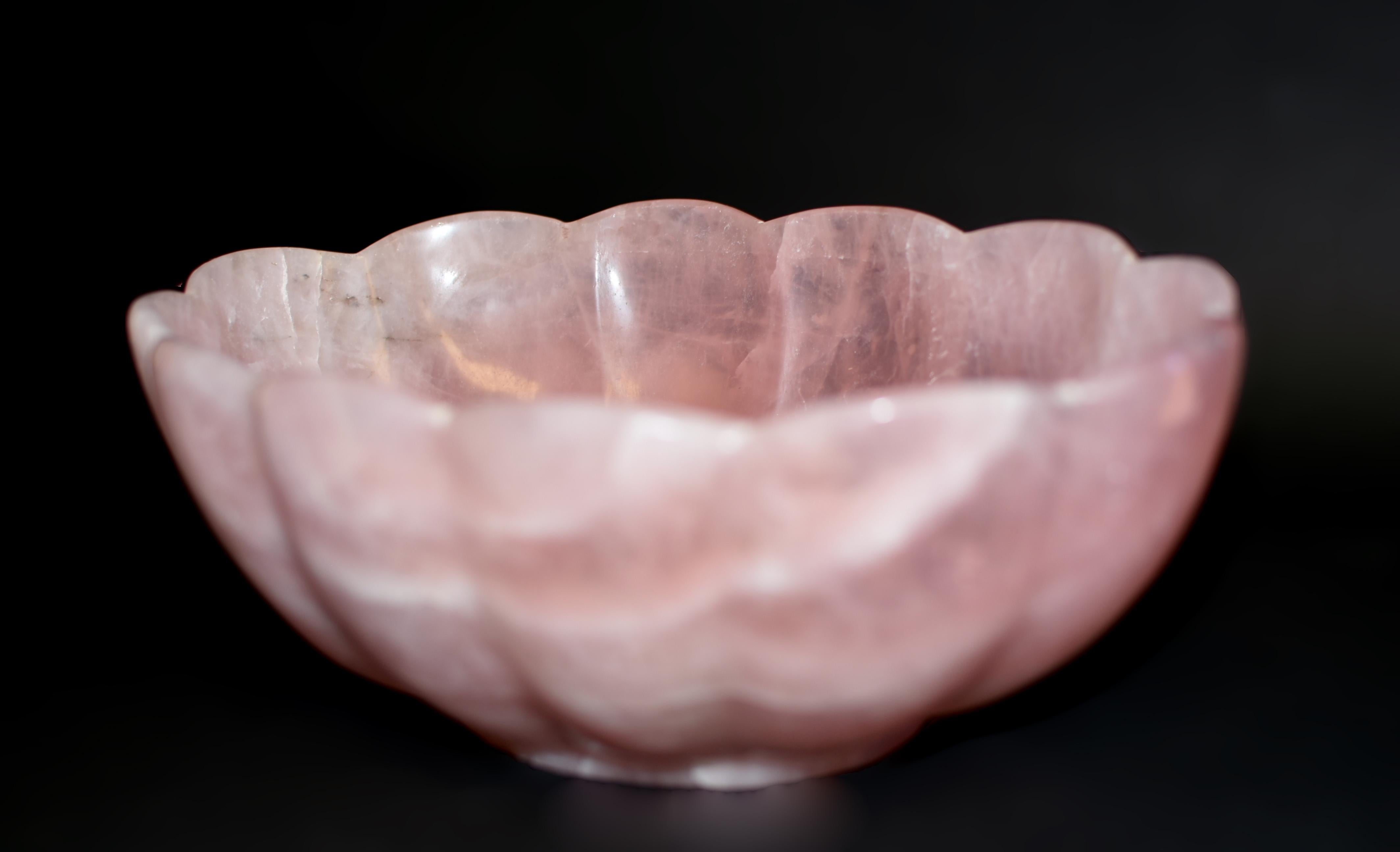 Rose Quartz Lotus Bowl 11