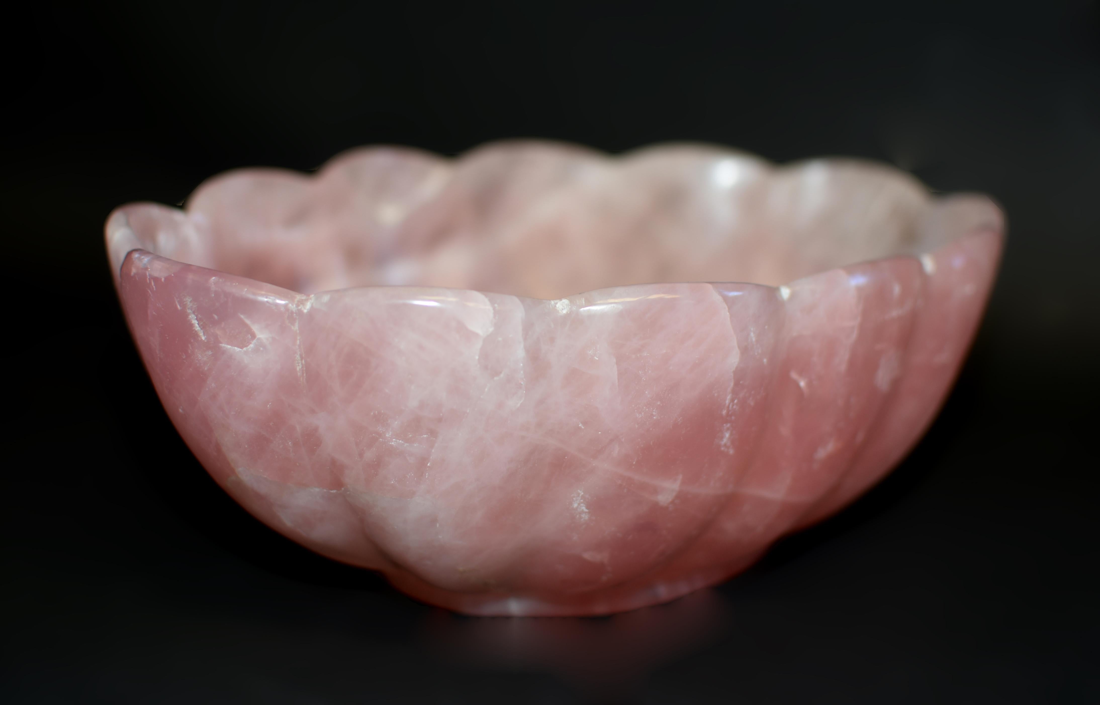 Rose Quartz Lotus Bowl 11